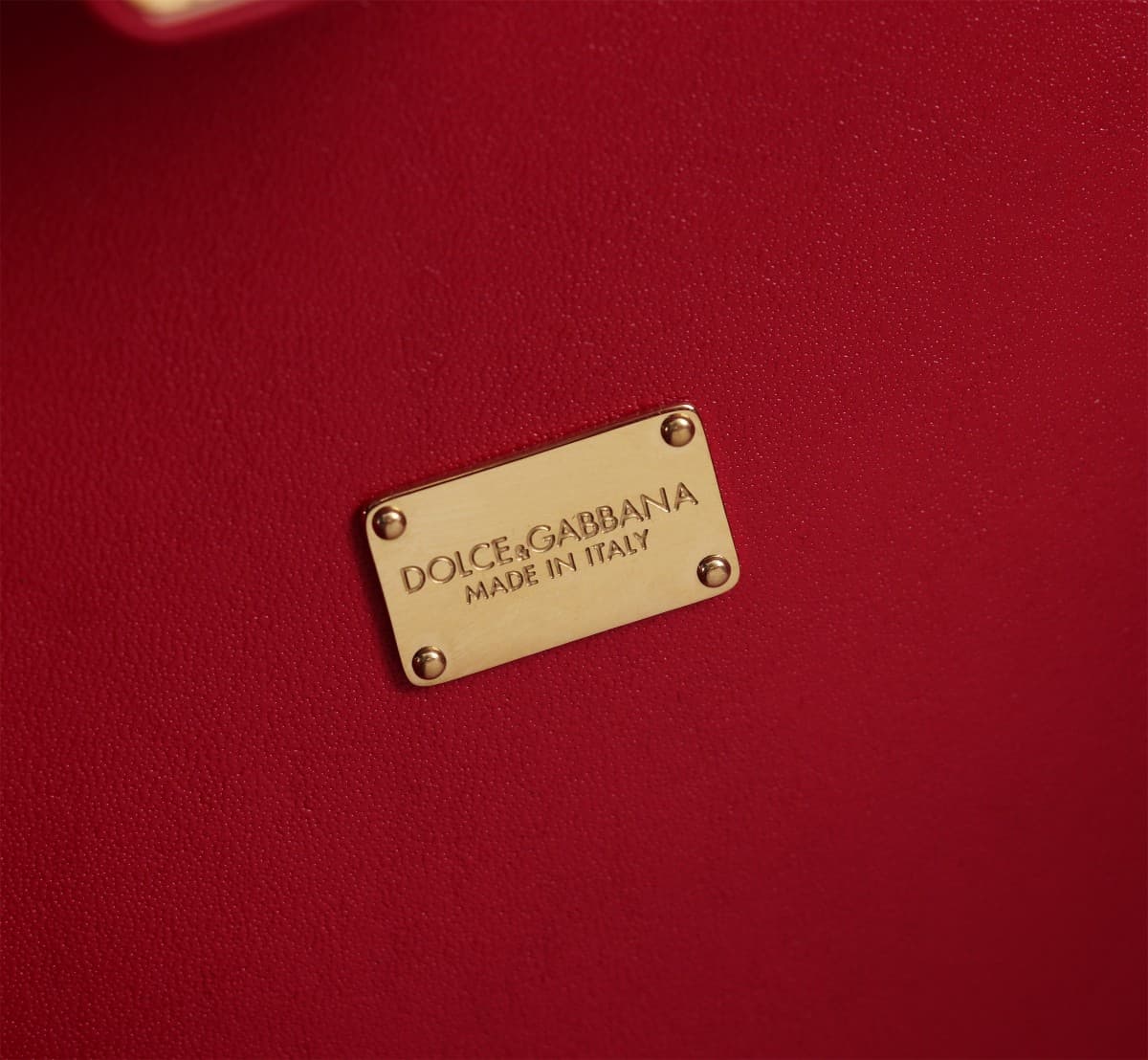 Dolce & Gabbana red leather DG Logo handbag high