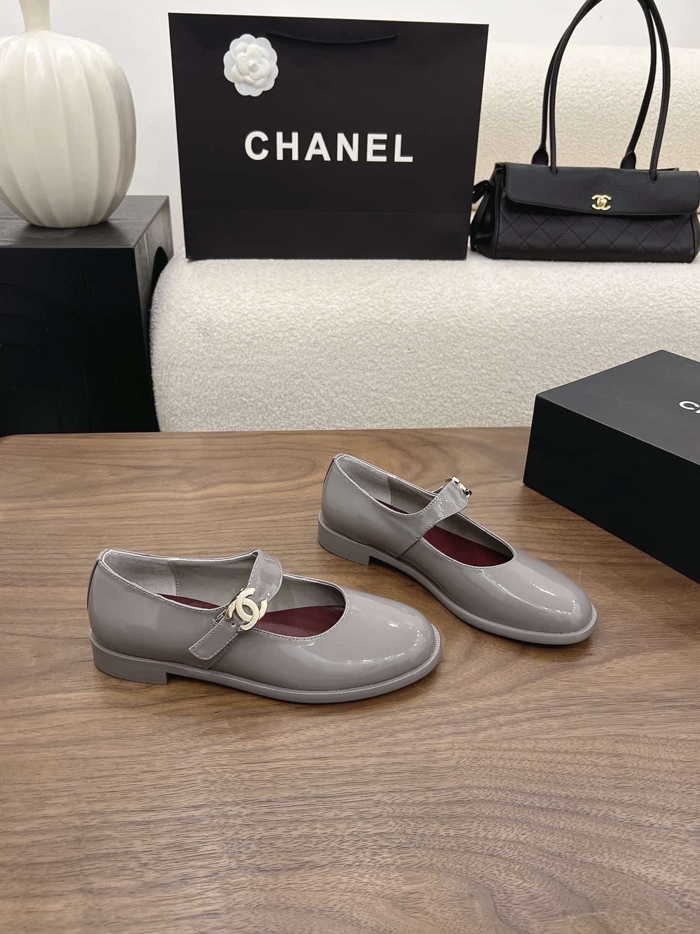 Chanel Mary Jane Flats Shoes Women
