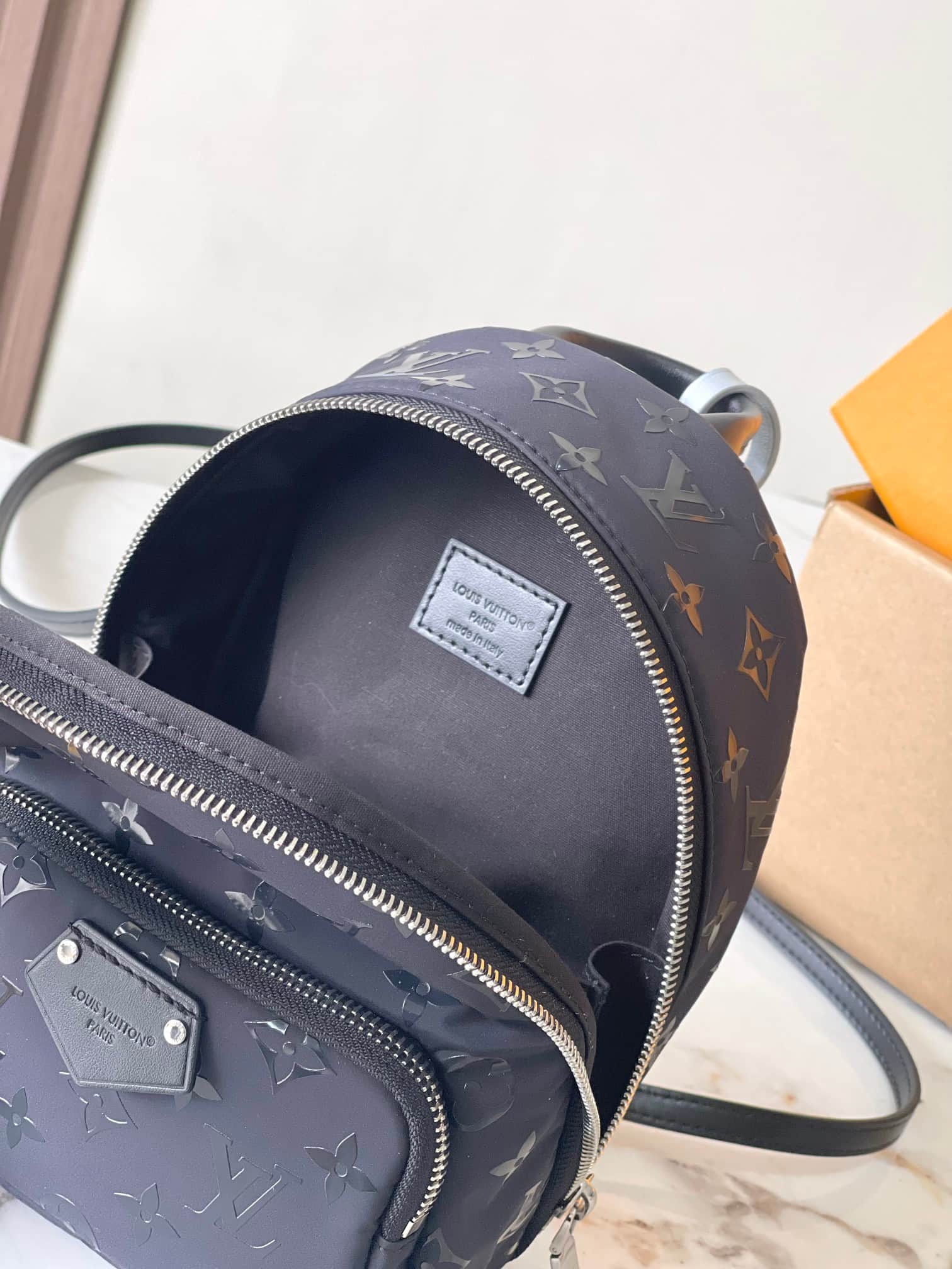 Louis Vuitton Palm Spring Mini Backpack Monogram Nylon Polar Night M11780 Top