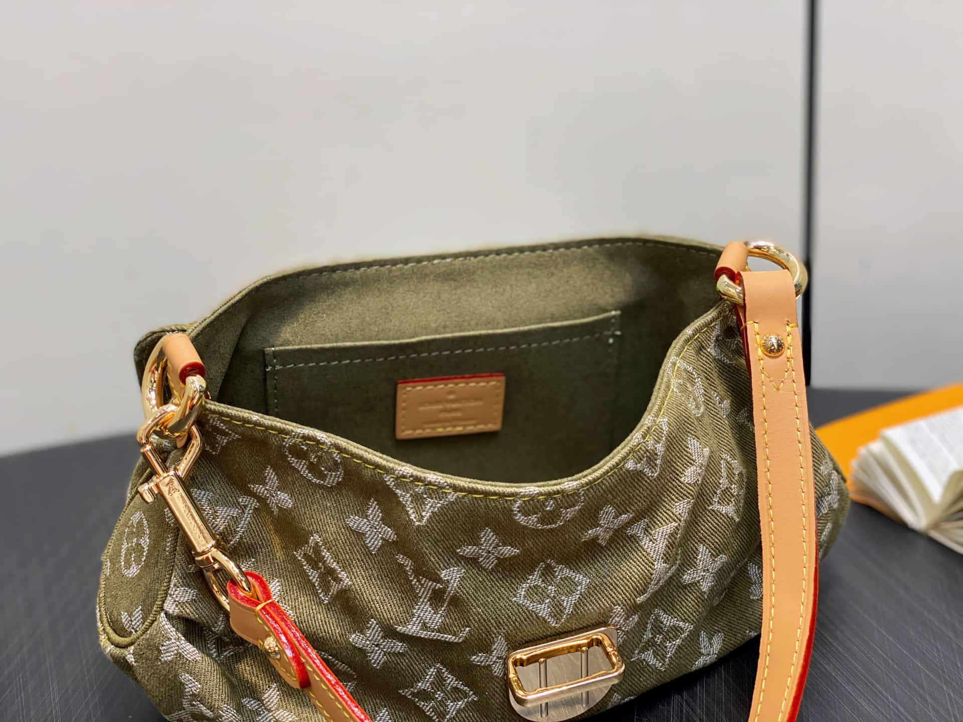 Louis Vuitton Monogram Khaki Denim Mini Pleaty Bag M95217 High