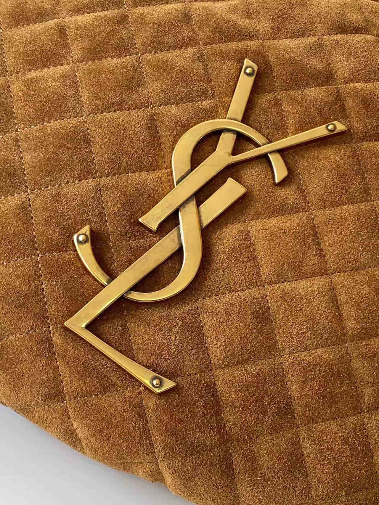 ICARE hobo in quilted suede CARAMEL COGNAC High