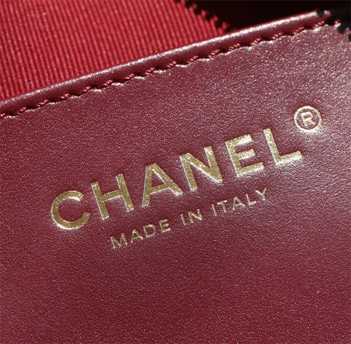 Chanel MINI CAMERA CASE Shiny Lambskin & Gold-Tone Metal AS5190 TOP