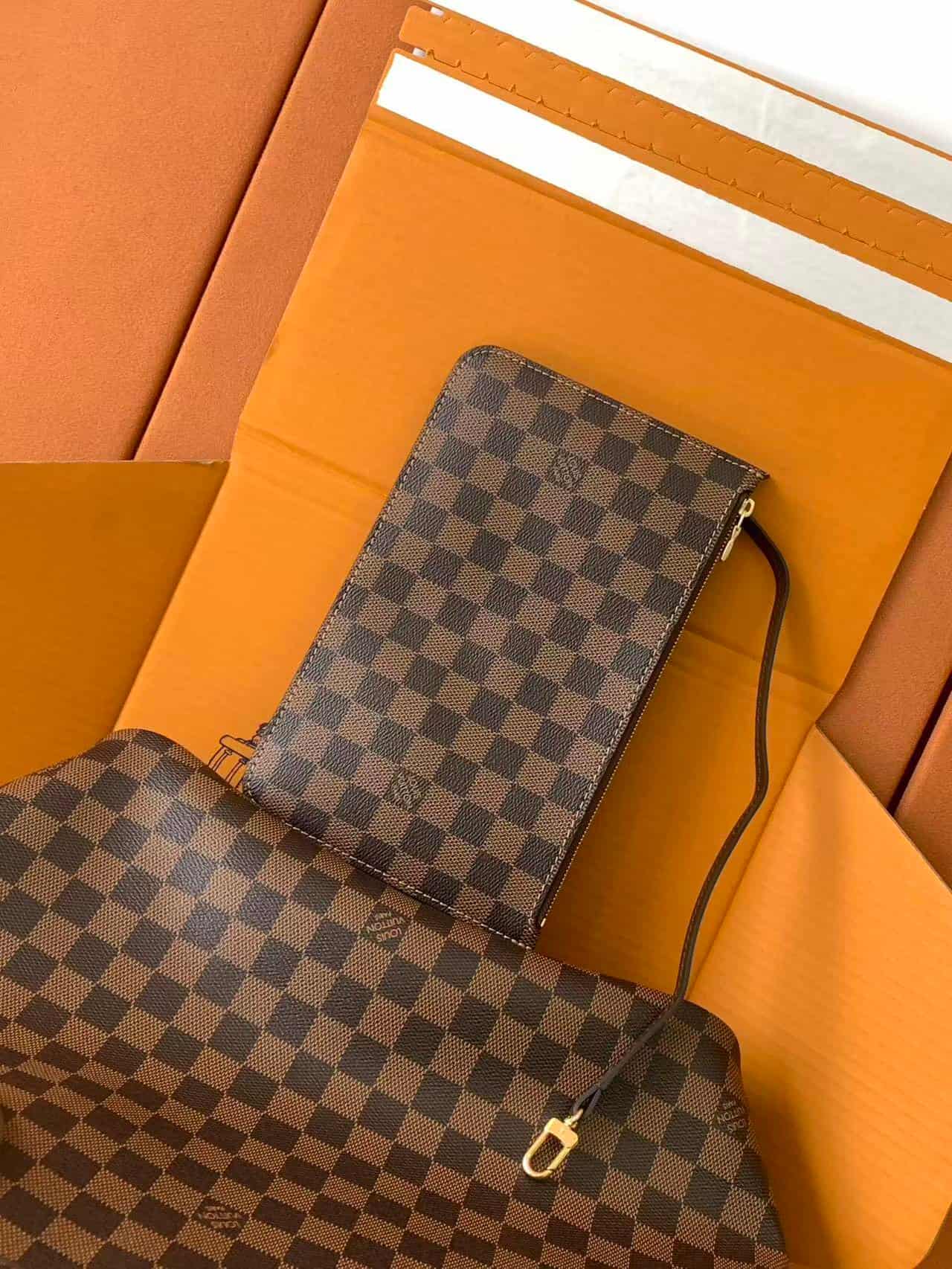 Louis Vuitton Neverfull MM Cerise Red Damier Ebene coated canvas N40599 TOP