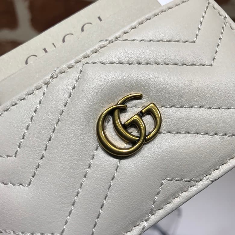 Gucci GG Marmont card case White 443127 High