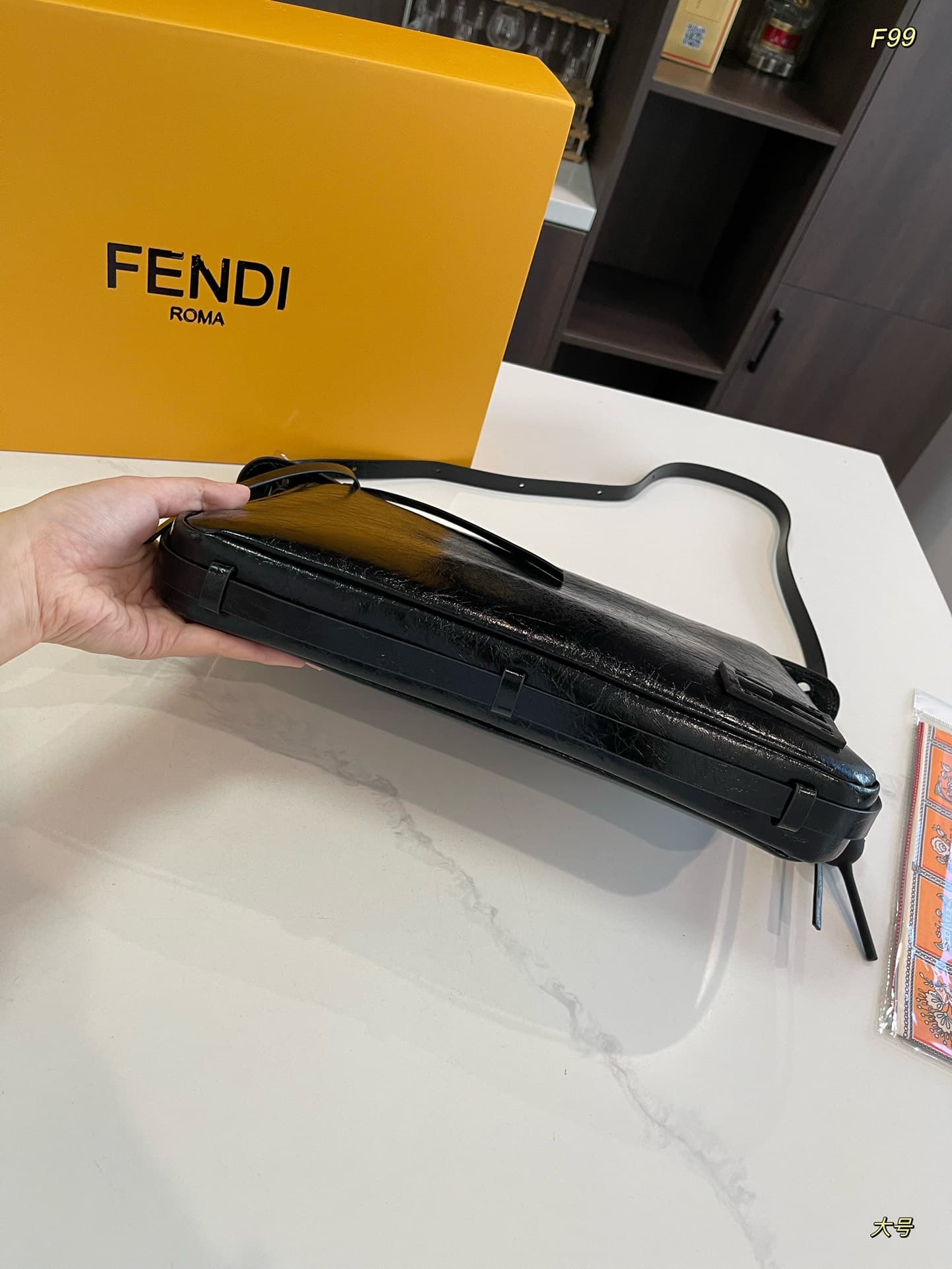 Simply Fendi Medium Black leather bag