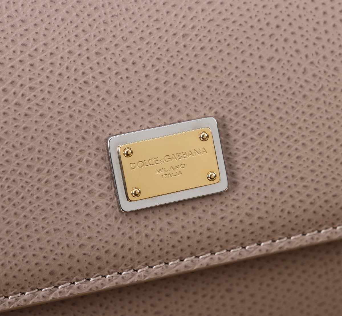 Dolce & Gabbana Miss Sicily top handle bag calfskin leather Nude Pink High