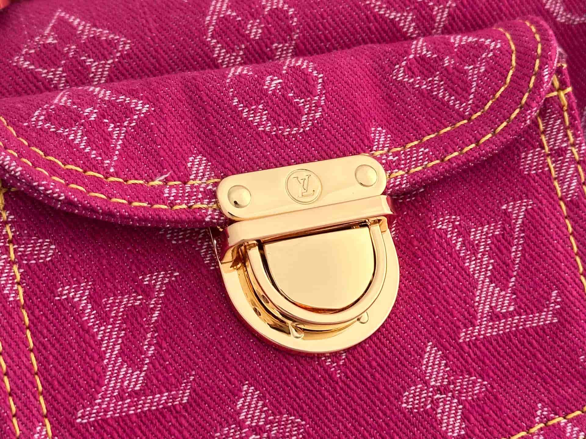 Louis Vuitton Neo Speedy Handbag in Fuchsia Denim M95215 High
