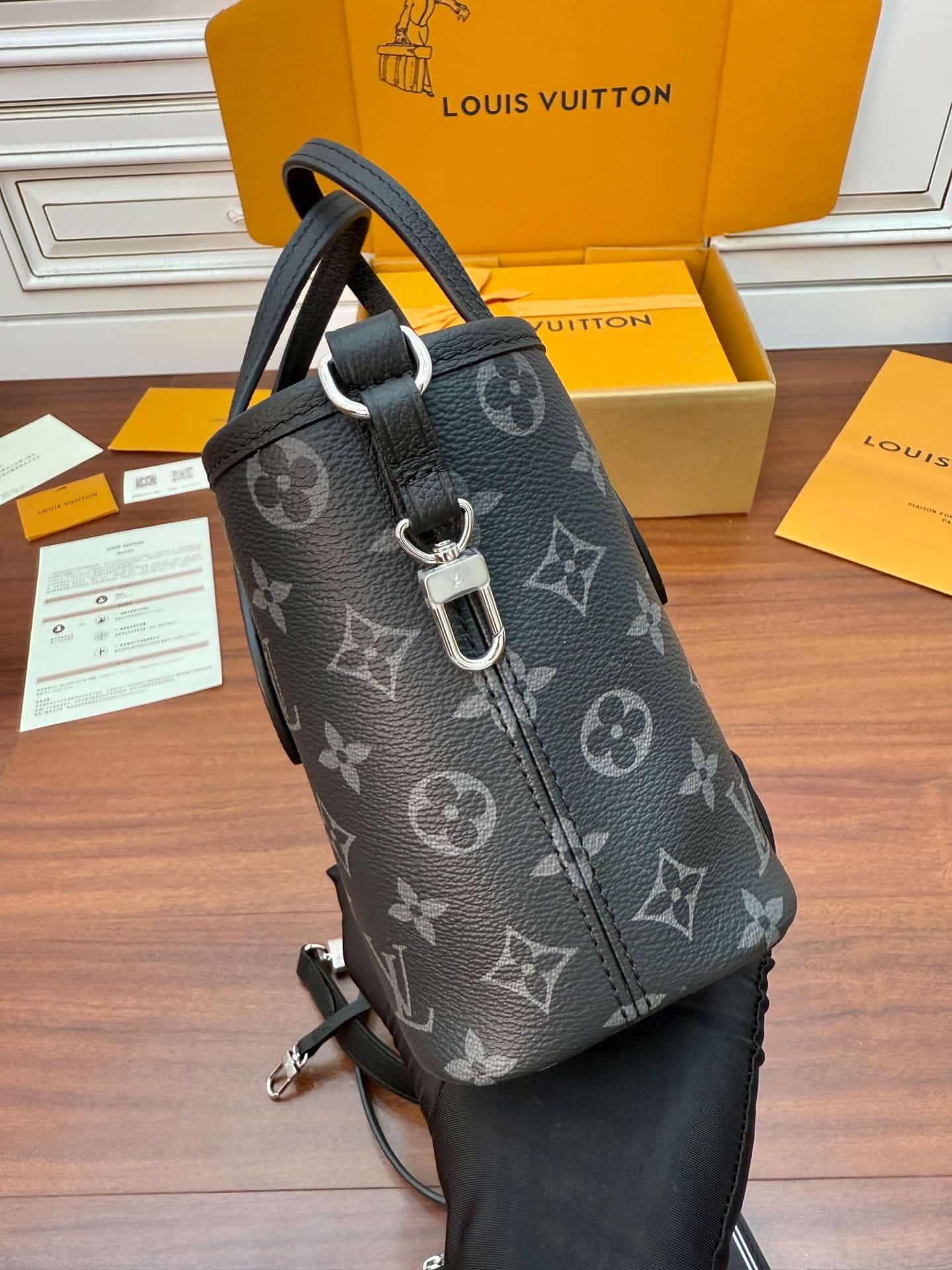 Louis Vuitton Neverfull Bandoulière Inside Out BB Monogram Eclipse/Black Coated canvas M15210 TOP