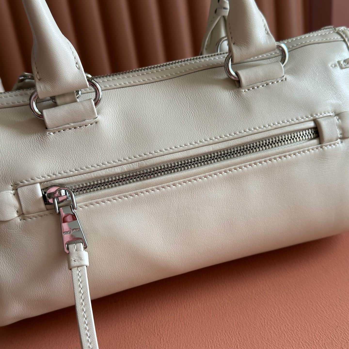 Miu Miu Arcadie bag Smooth Leather 5BA332 White TOP