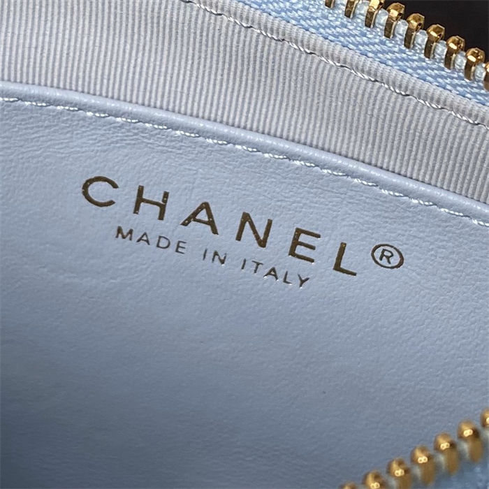 Chanel HOBO BAG AS3786 Lambskin & Gold Metal Blue A