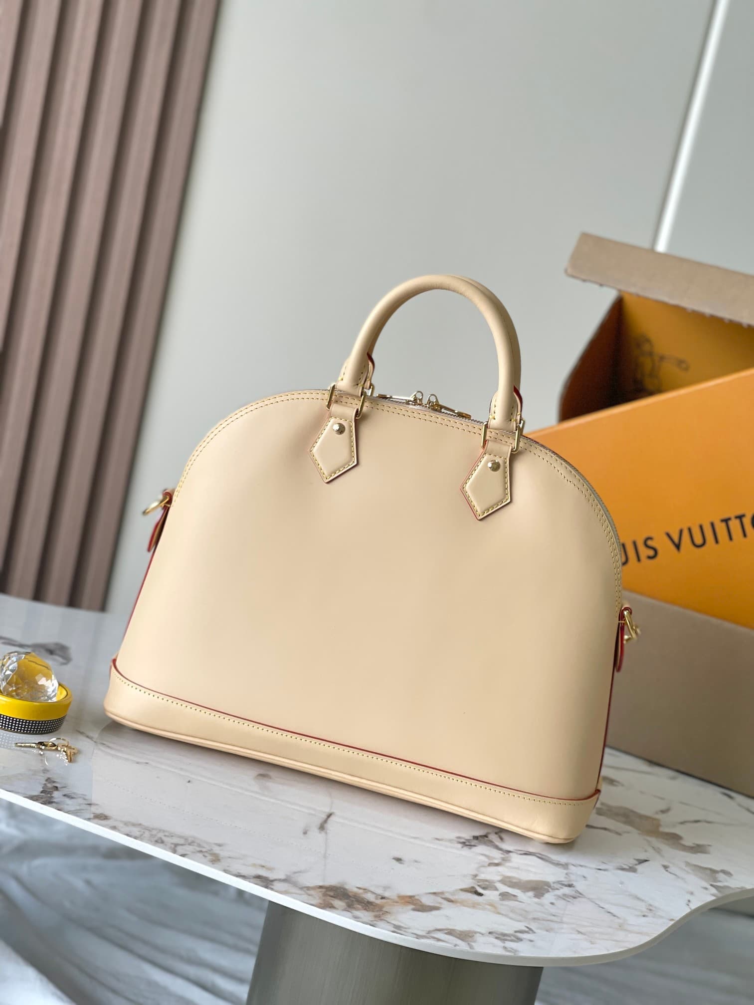 Louis Vuitton Alma PM Beige VVN cowhide leather M27388 TOP
