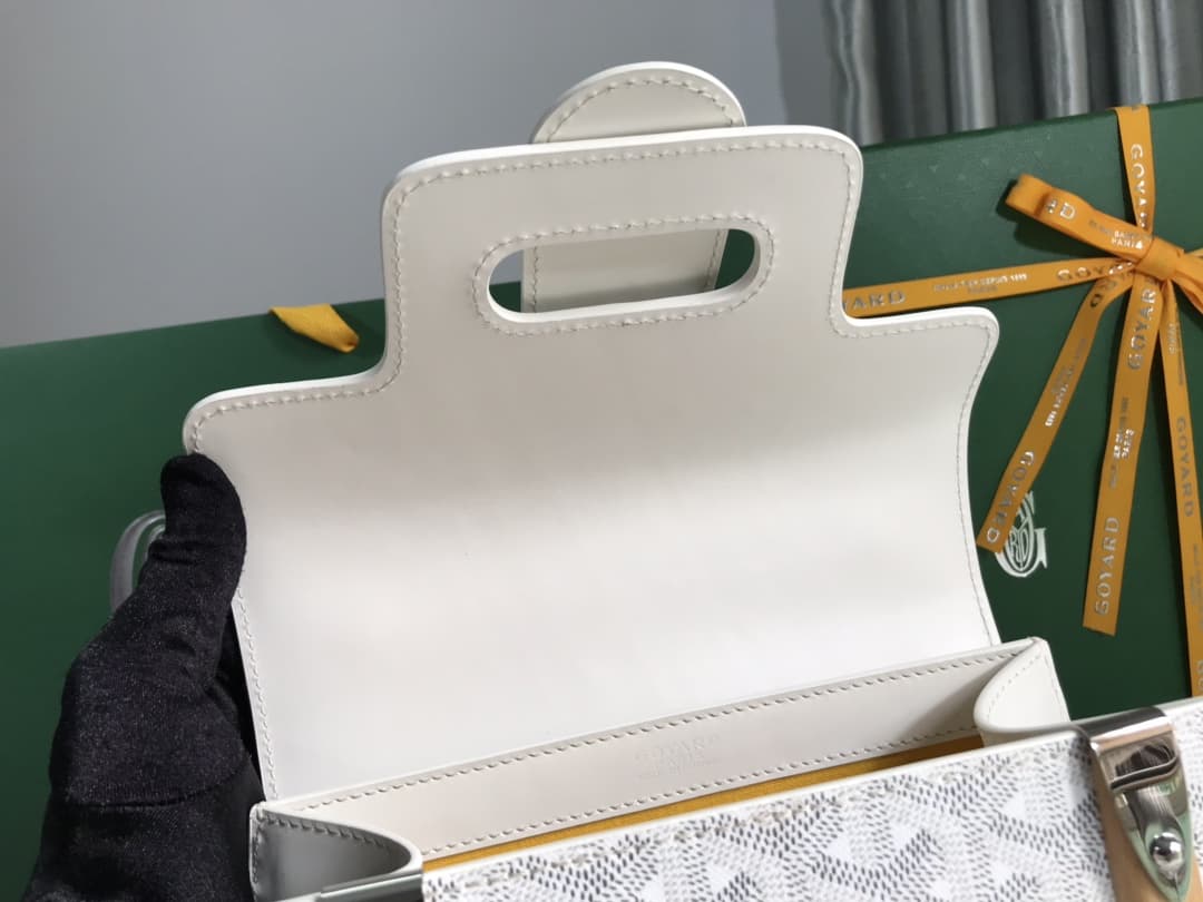 Saïgon PM Bag Goyardine Canvas & Clamecy Cowhide White High