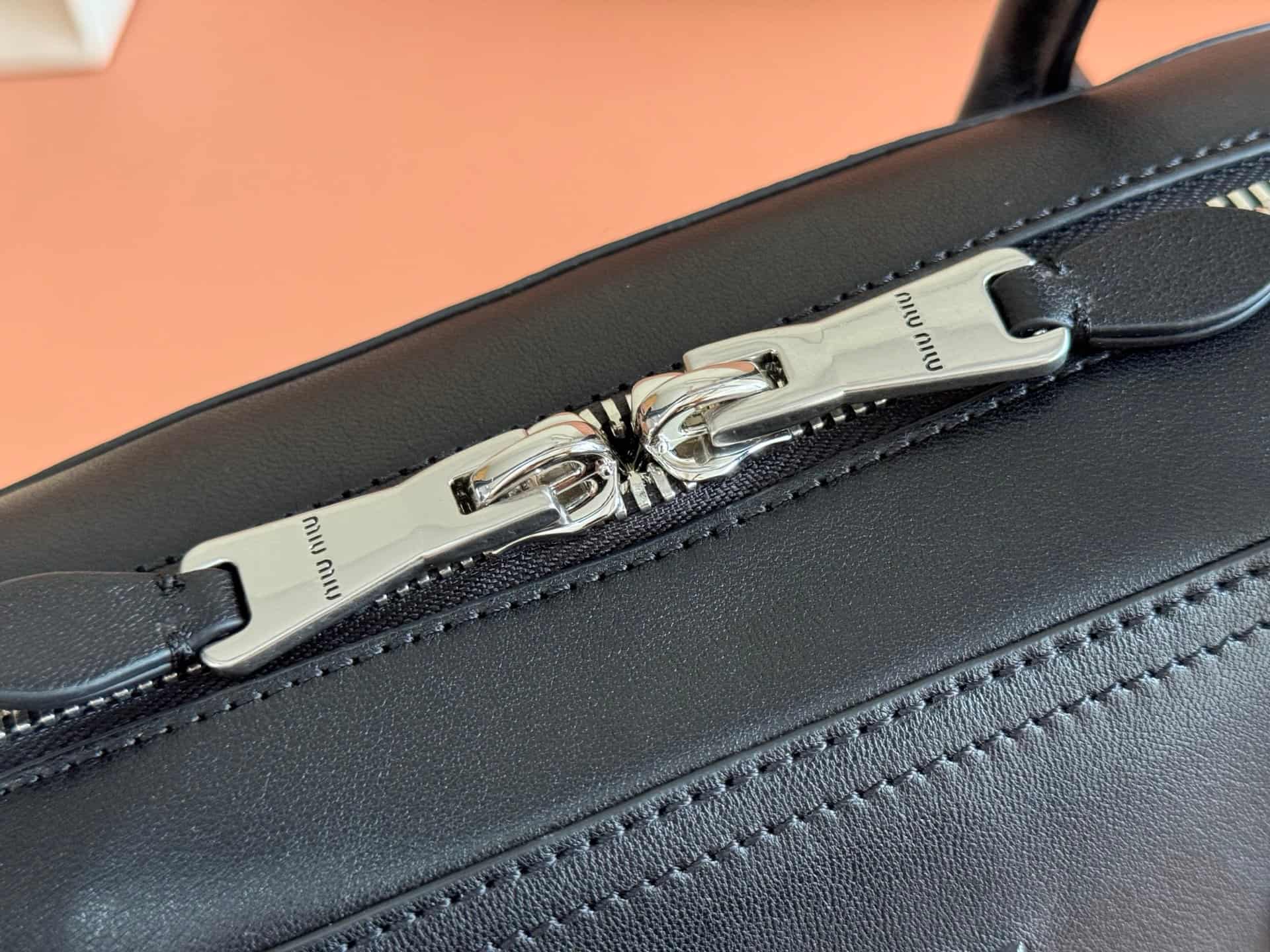 Miu Miu Vivant nappa leather bag Black 5BB196 TOP