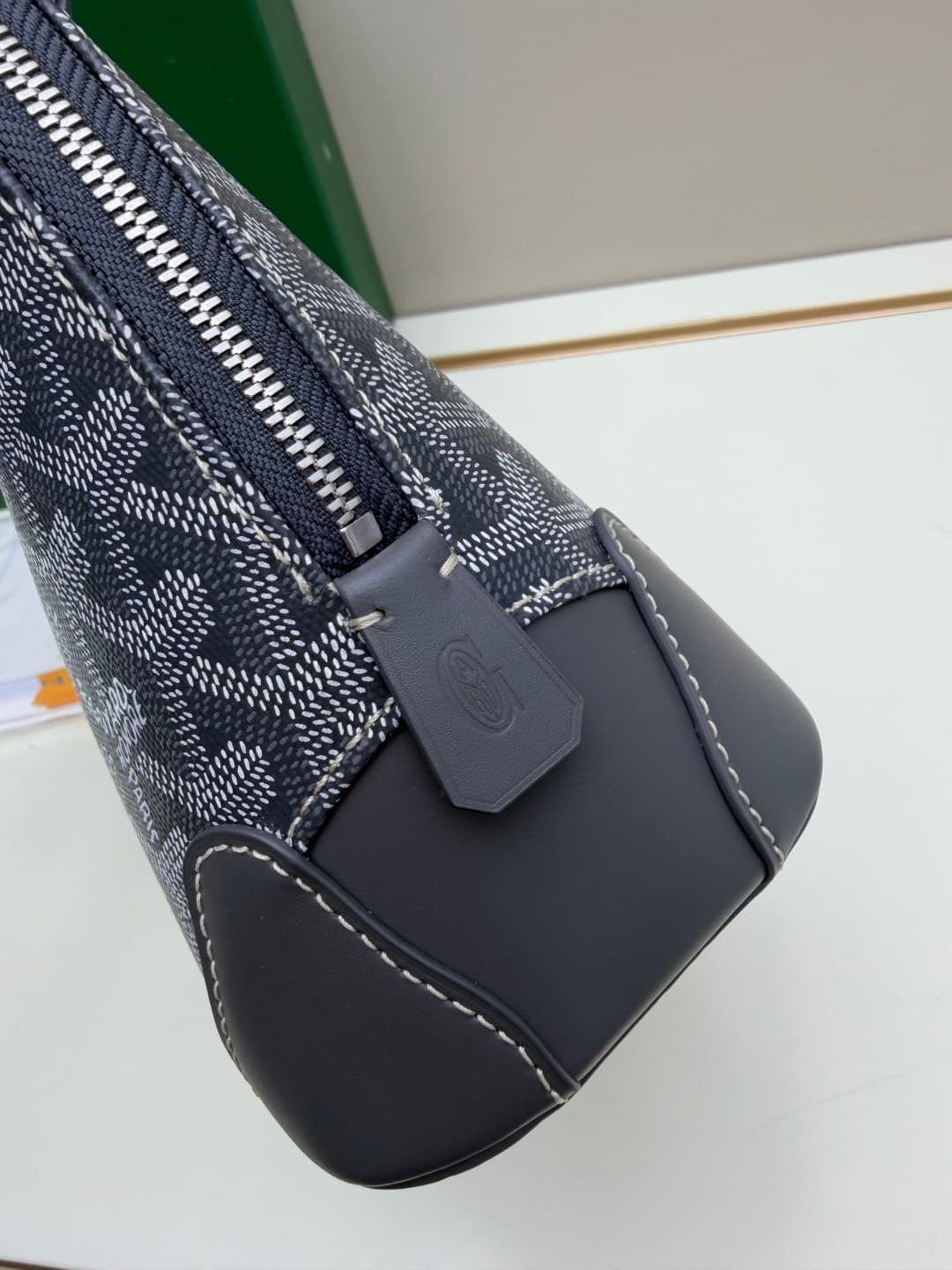 Goyard Vendôme mini bag in Goyardine coated canvas grey high