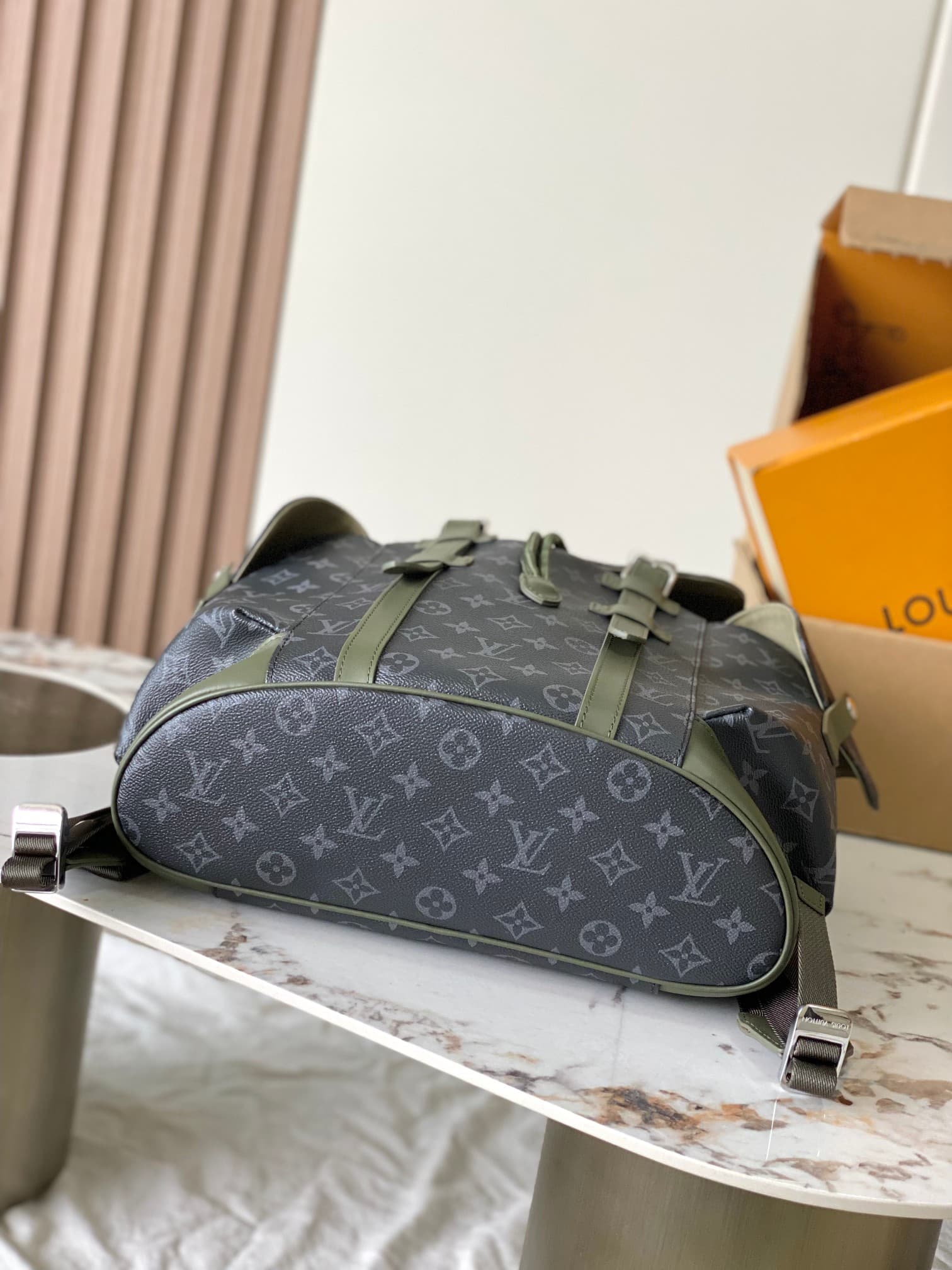 Louis Vuitton Christopher MM Khaki Green Monogram Eclipse coated canvas M28633 TOP