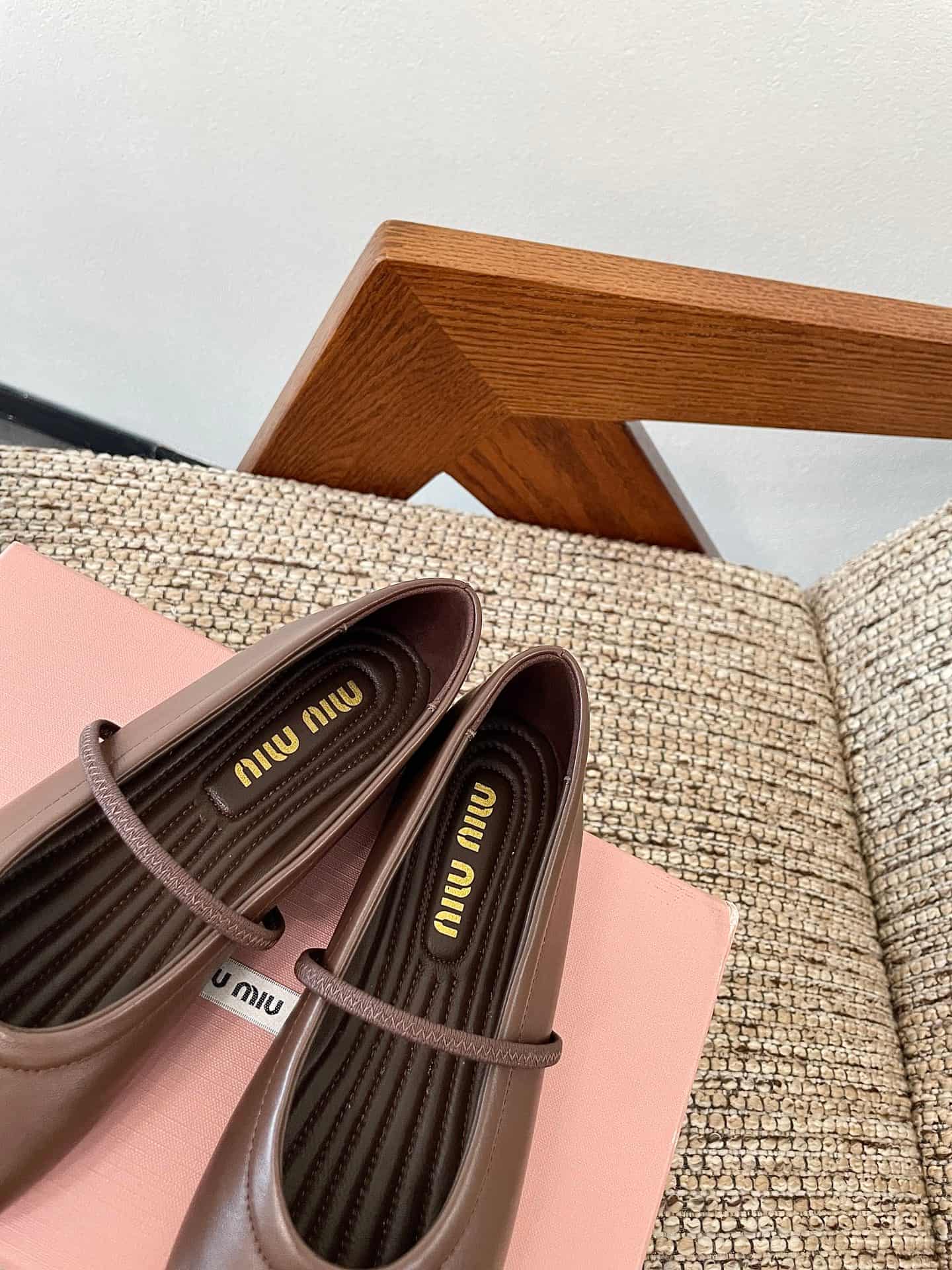 Miu Miu Leather Ballet Flats Women