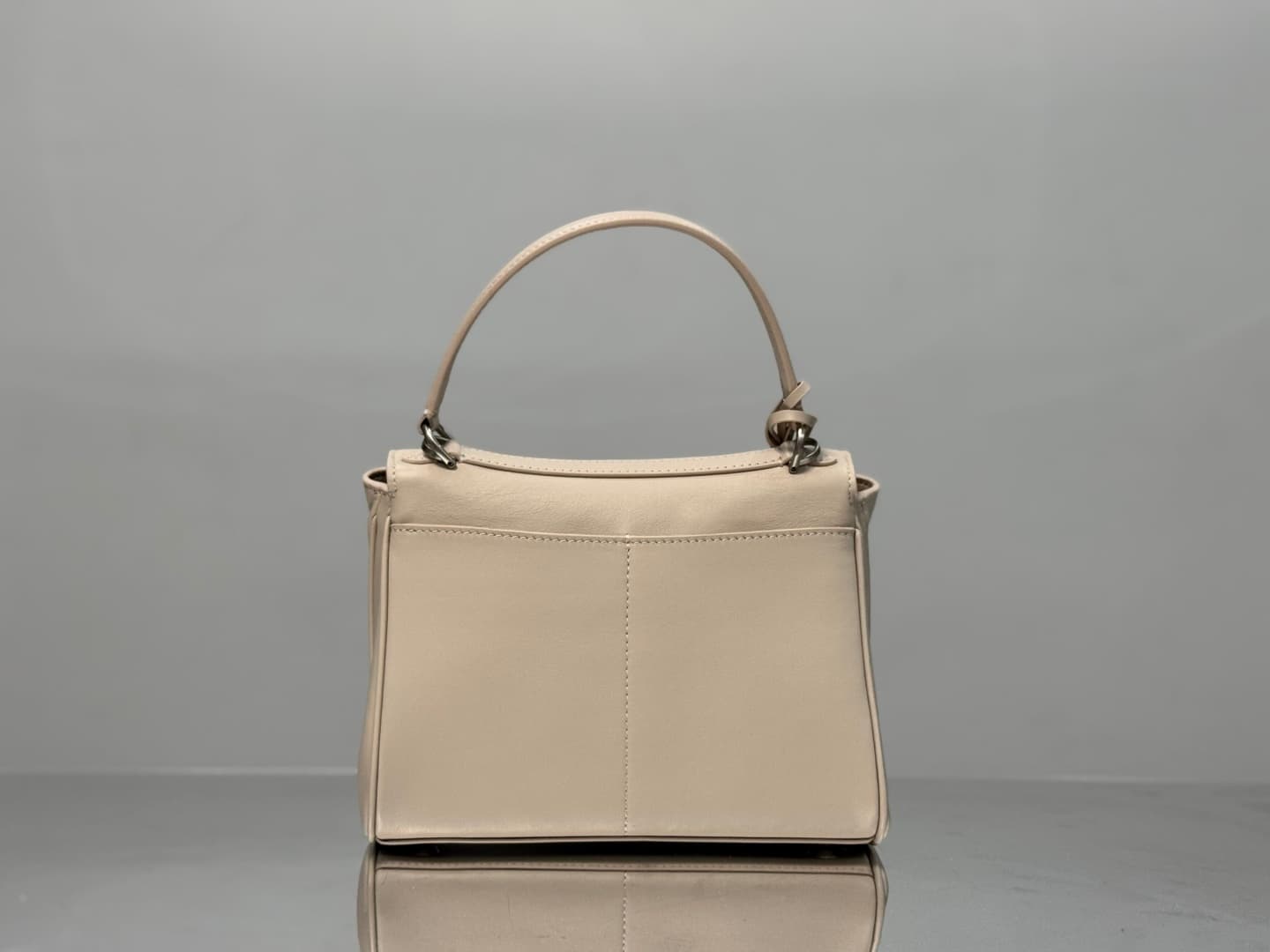 Balenciaga Rodeo Mini Bag in Beige Leather With Silver-Tone Metal TOP