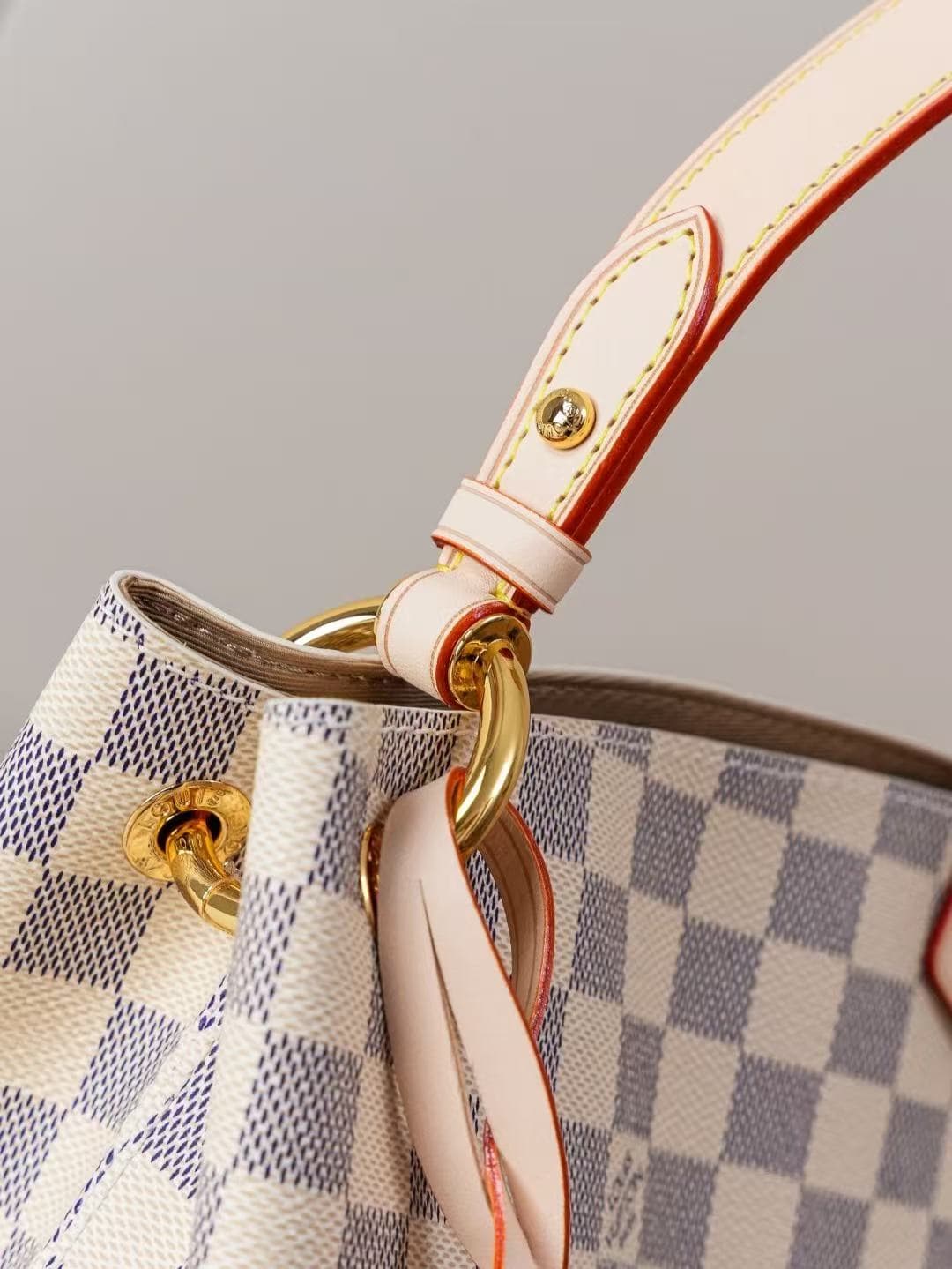 Louis Vuitton Graceful PM Rose Ballerine Pink Damier Azur coated canvas N42249 High