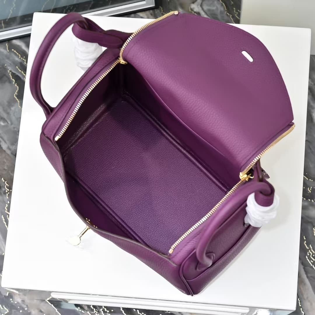 Hermes Lindy 19/26cm Bag Calfskin Leather High