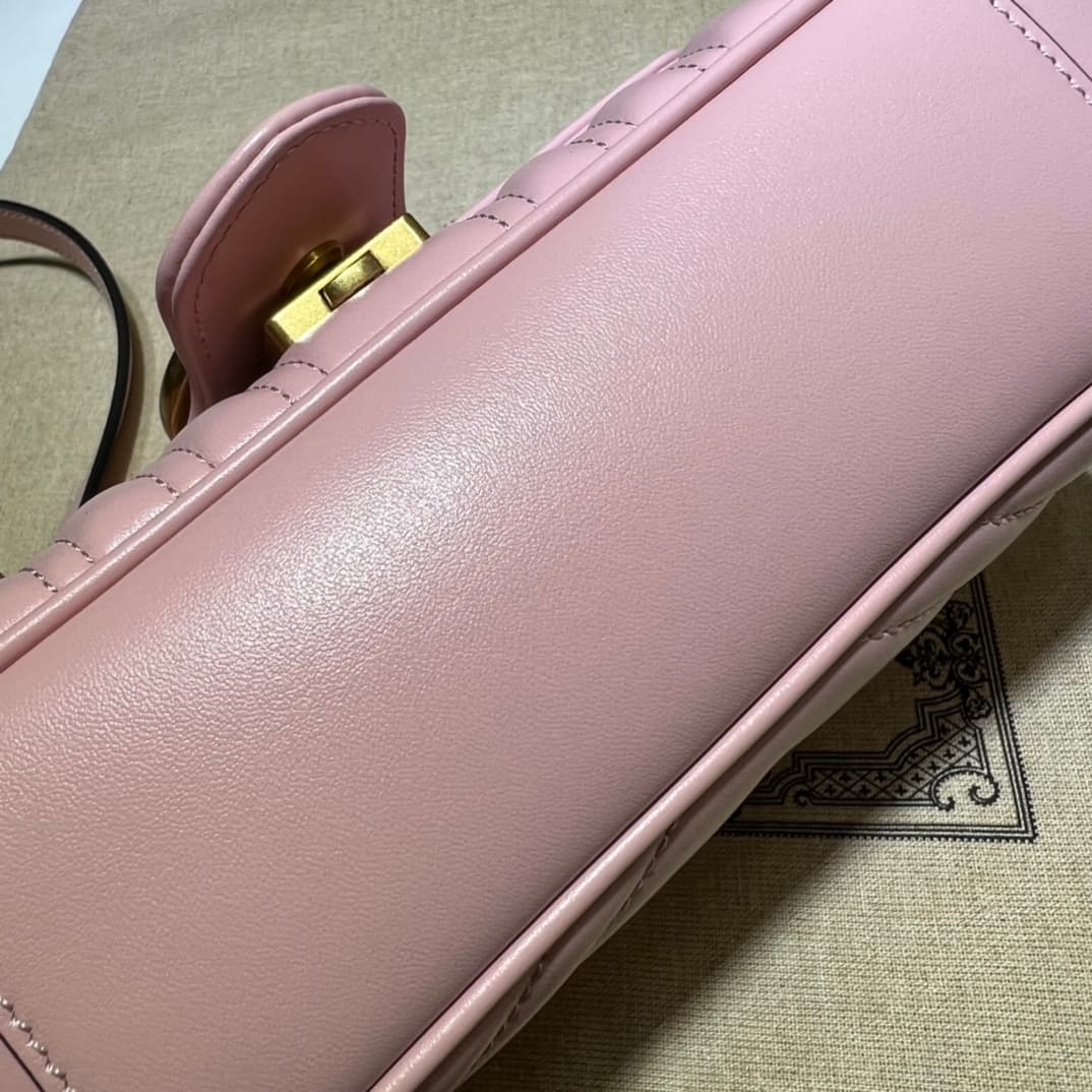 GG Marmont mini matelassé shoulder bag pink 446744 High