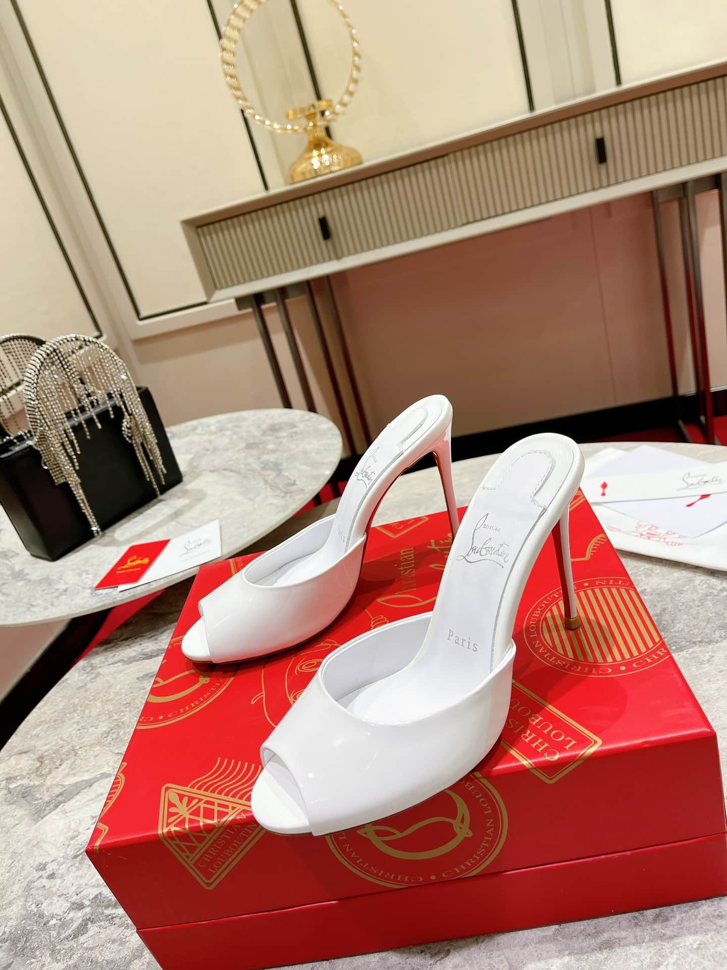 Christian Louboutin Me Dolly patent leather mules