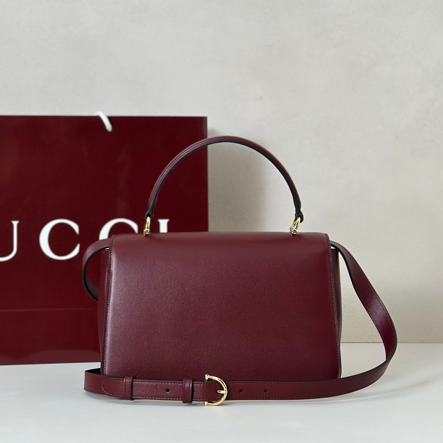 Gucci Siena medium top handle bag 855535 Claret High