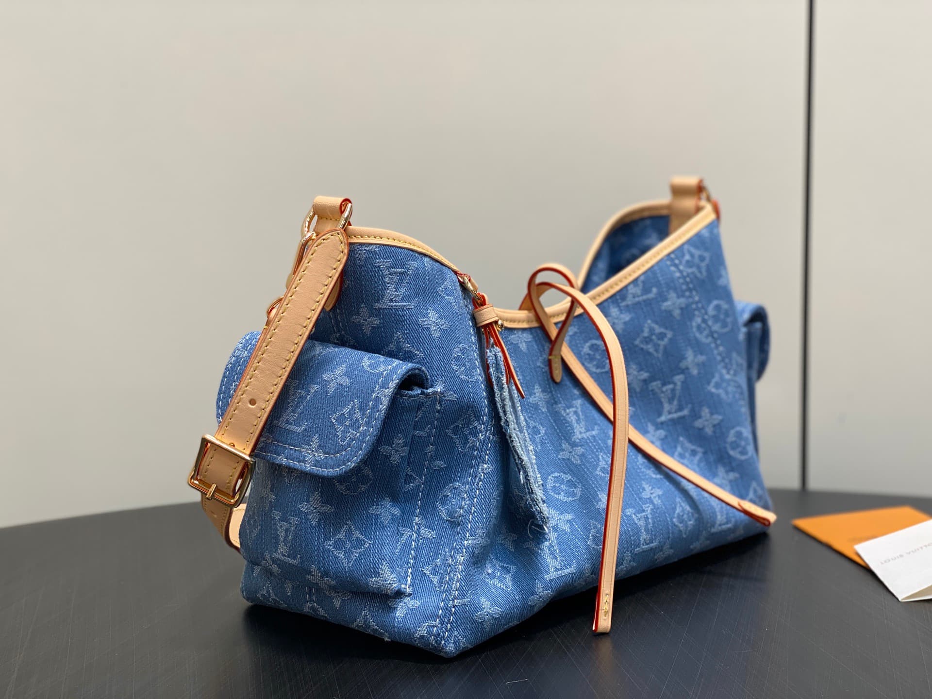 Louis Vuitton Carryall Cargo PM Monogram Blue Denim M28287 High
