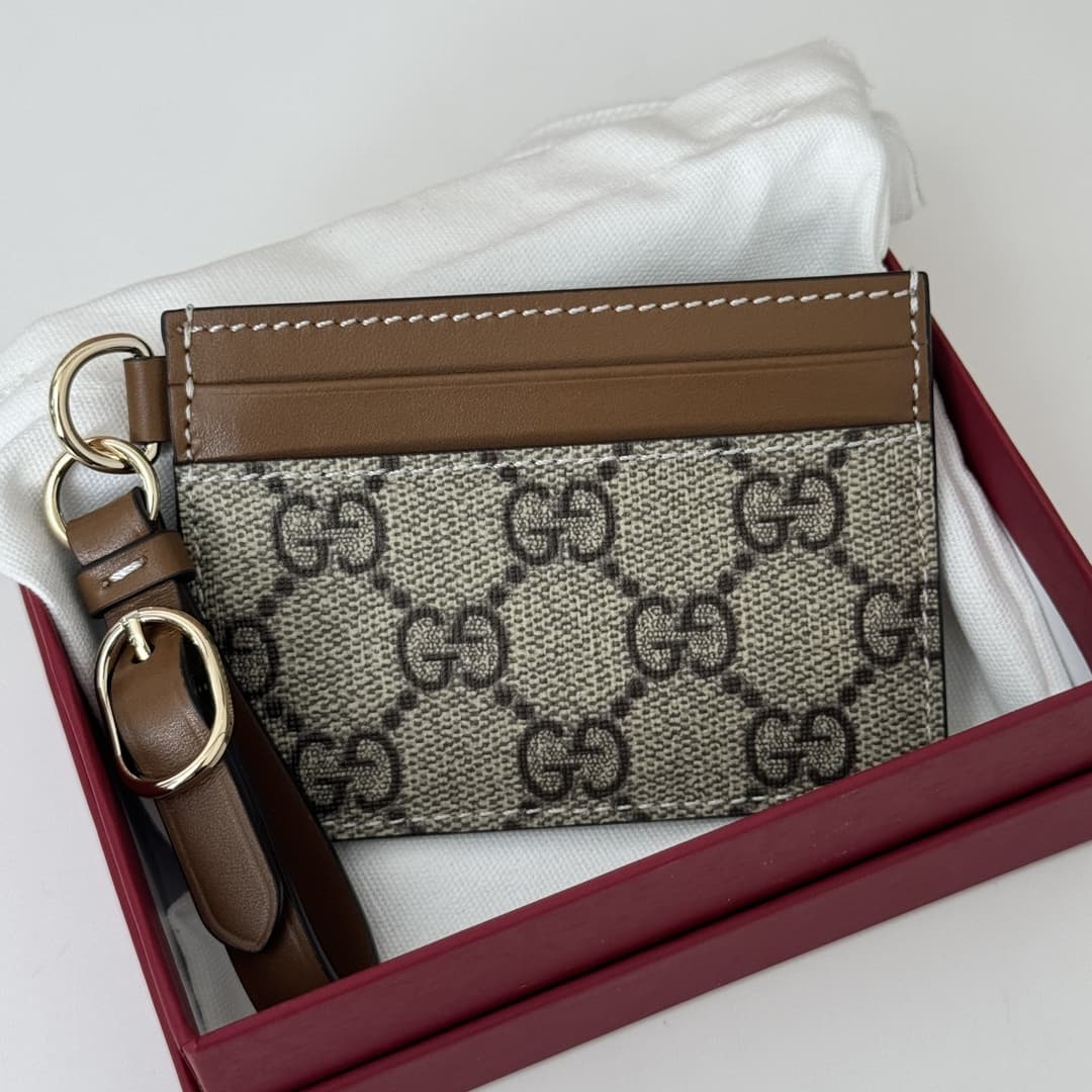 GG Emblem card case with strap 819121 High