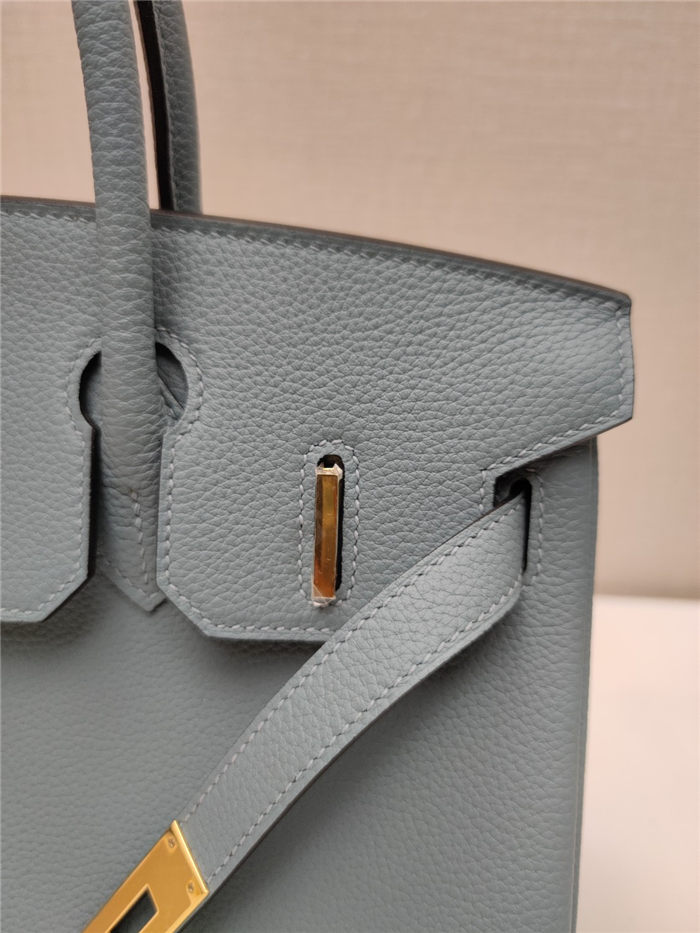 Hermes Birkin 25/30/35cm Bag Togo Leather In Blue Lin WAX High