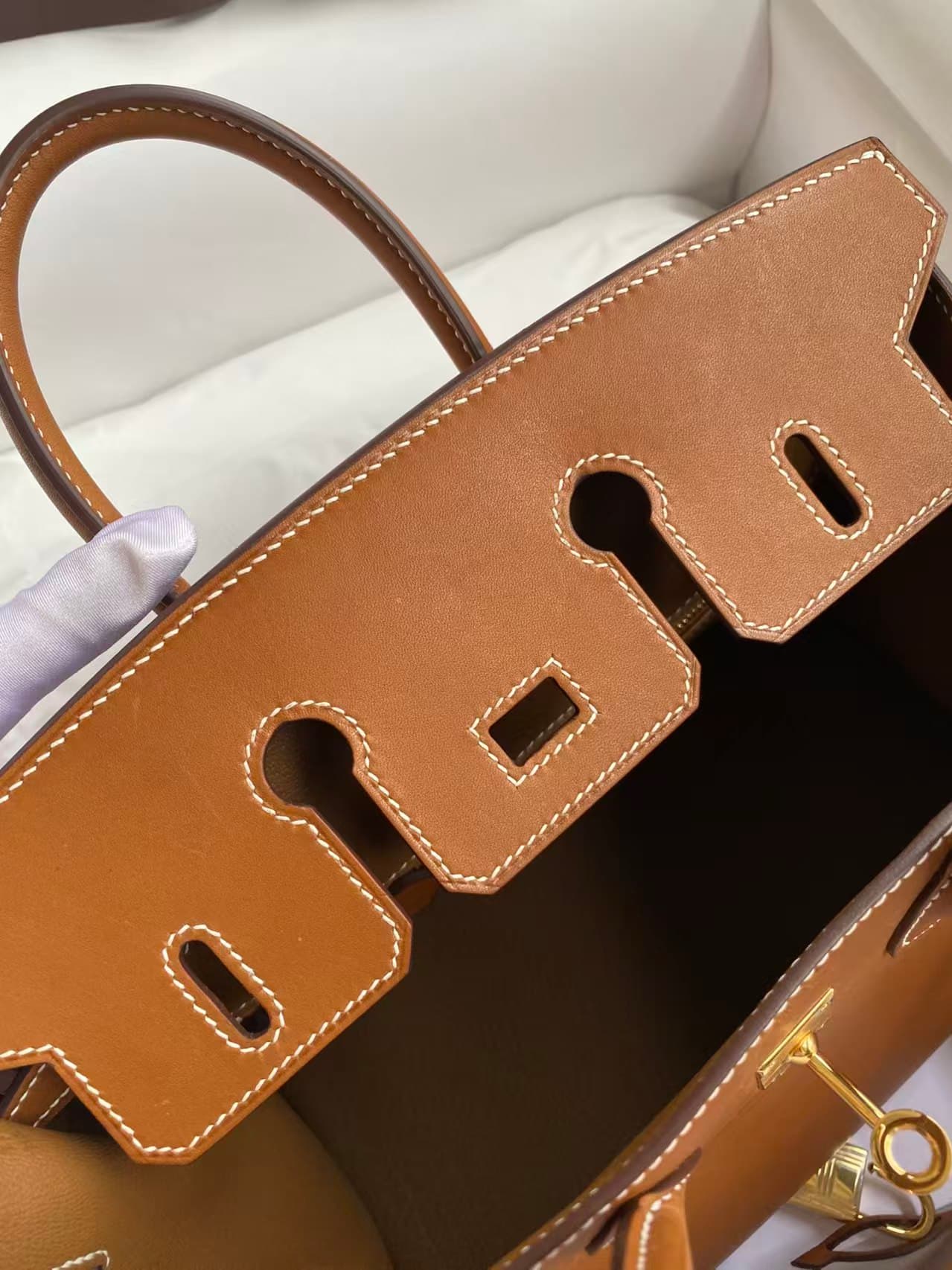 Hermes Birkin Retourne Bag 28/35cm Barenia Leather WAX High Customizing style