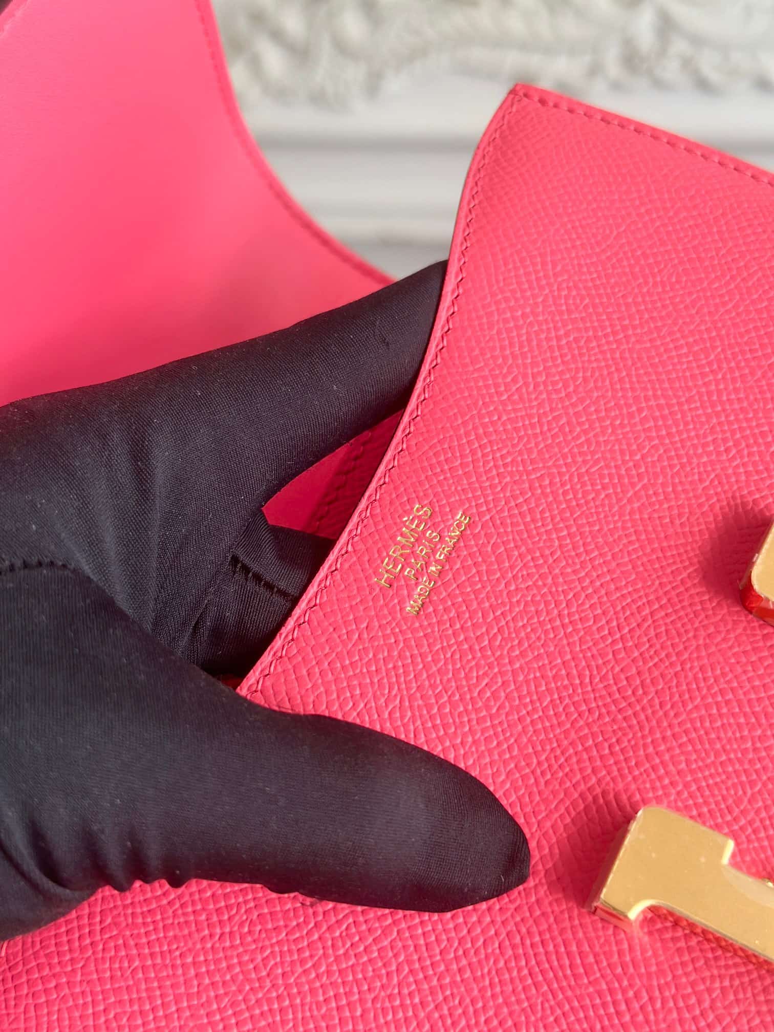 Hermes Mini Constance 18/24cm Epsom Bag Rose eLipstick WAX  High