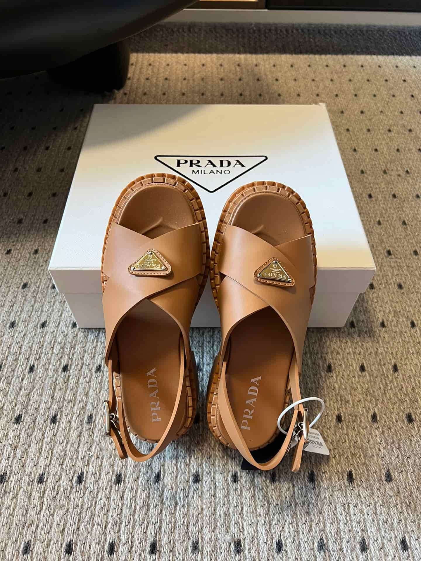 Prada Barley Rubber Sandal Shoes Women