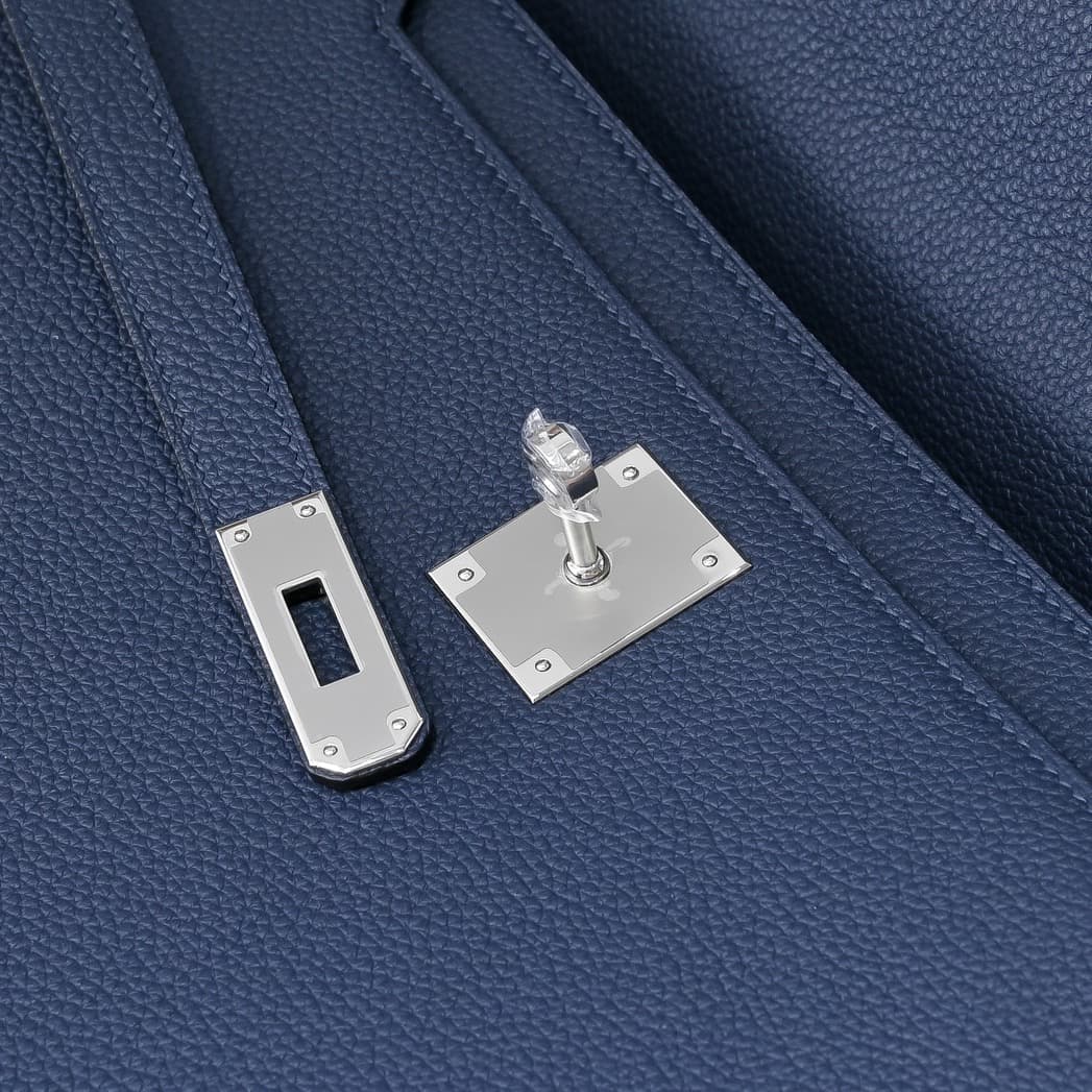 Hermes Kelly depeches Togo 36 briefcase In Navy blue Metal CalfskIn WAX High