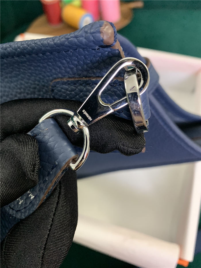 Hermes Evelyne III TPM Mini Bag Calfskin In Navy High