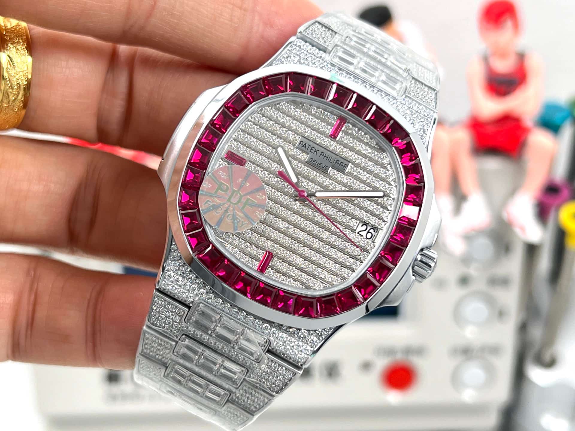 Patek Philippe Nautilus with Paved Diamond TOP