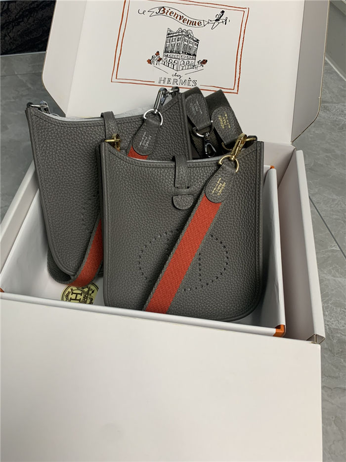Hermes Evelyne III TPM Mini Bag Togo Leather In Etain WAX High