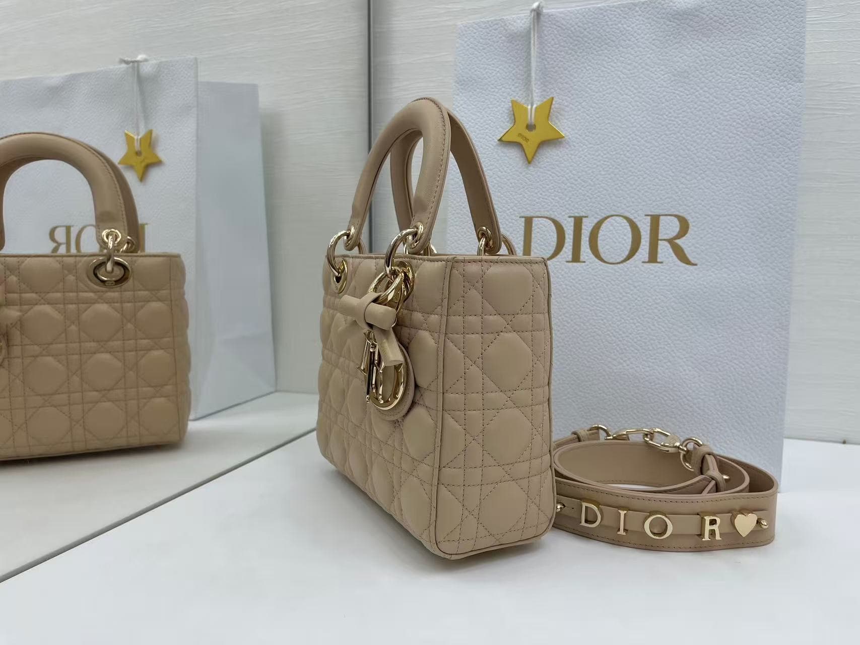 SMALL LADY Dior MY ABCDior BAG Cannage Lambskin High
