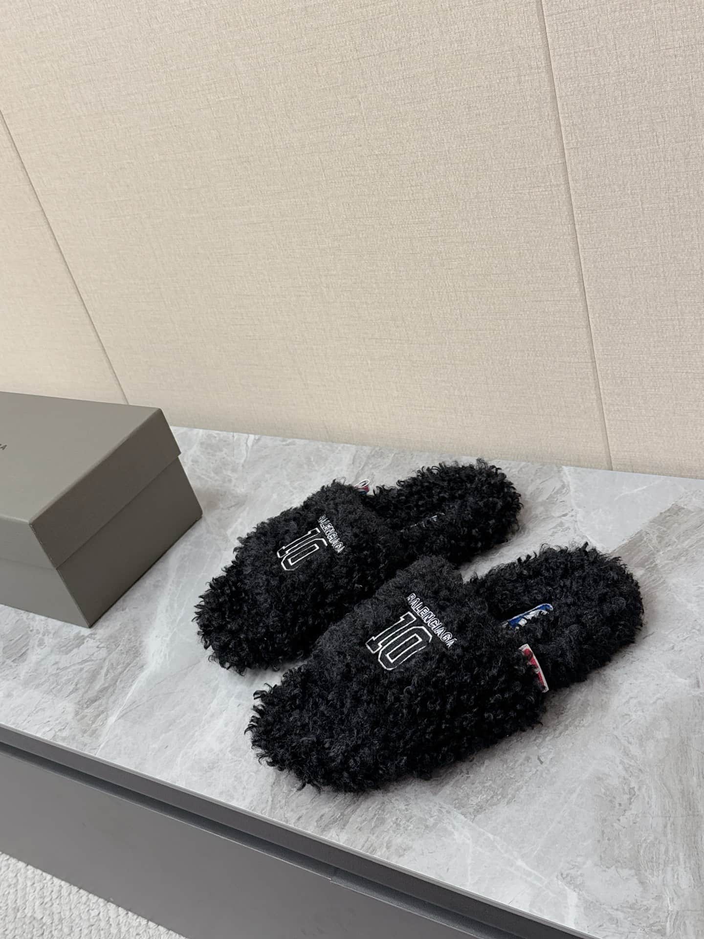 Balenciaga X NBA Collaboration Furry Open Mules Men Women