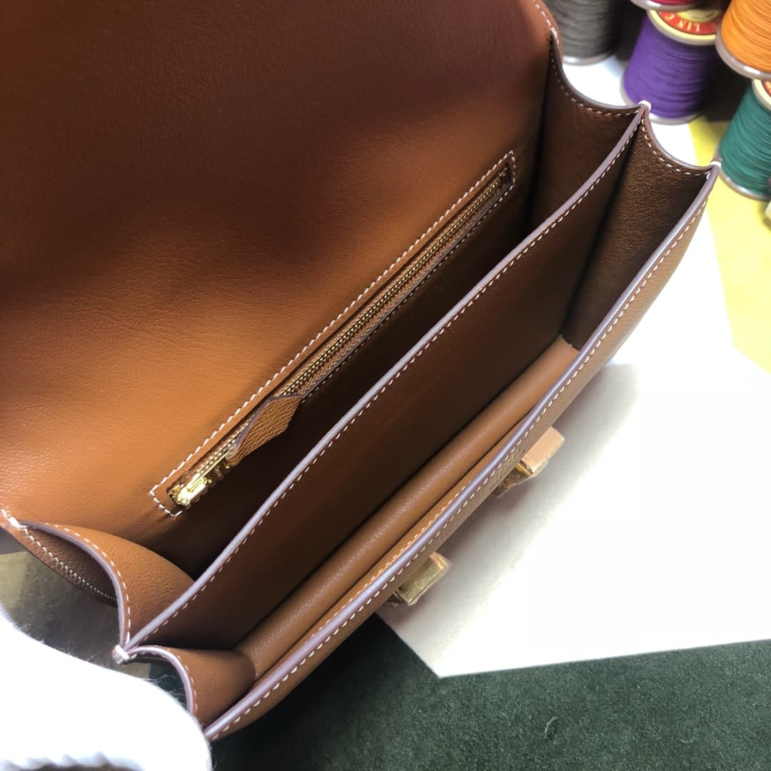 Hermes Mini Constance 18cm/24cm Epsom Bag WAX Gold High