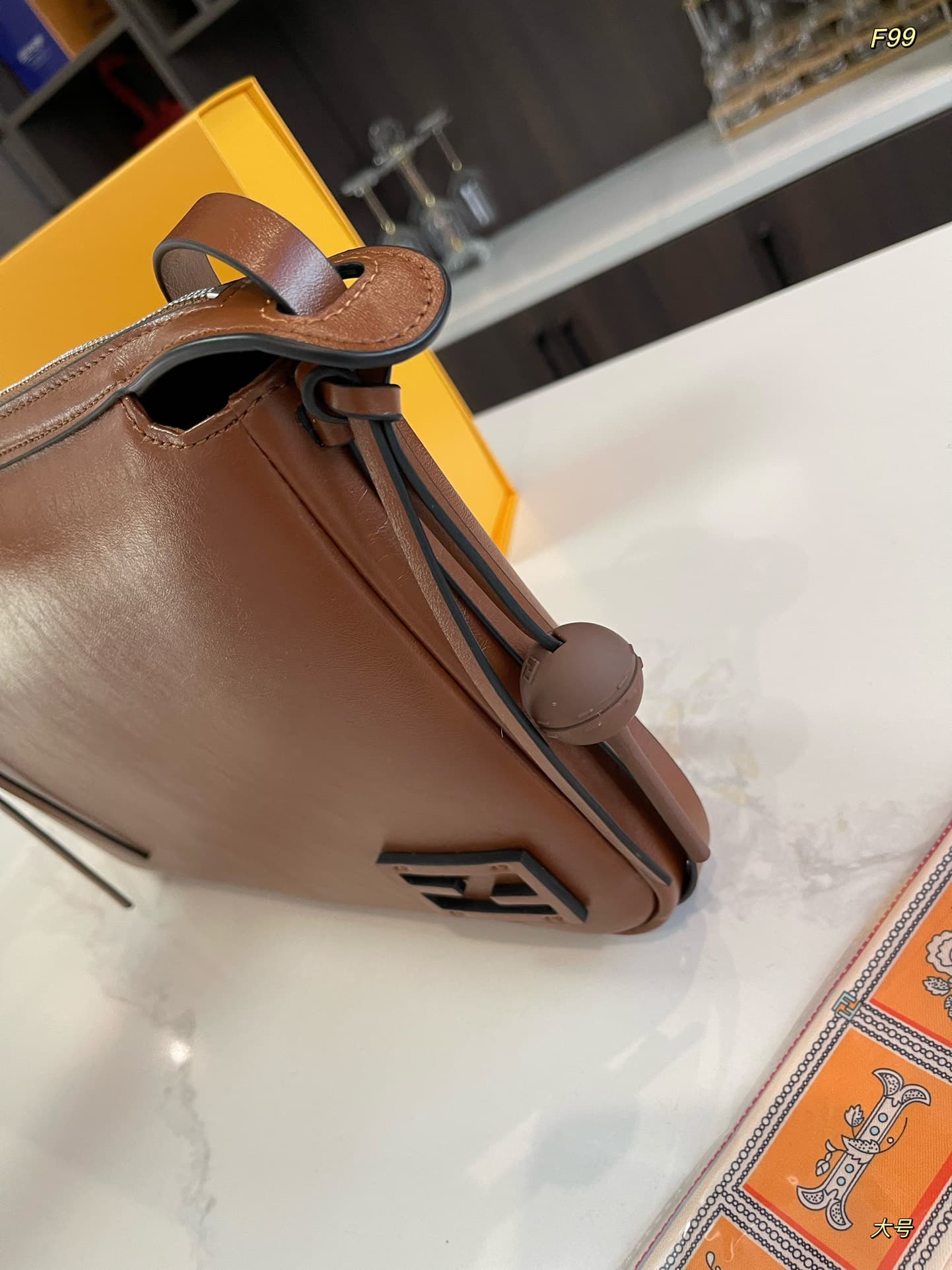 Simply Fendi Medium Brown leather bag