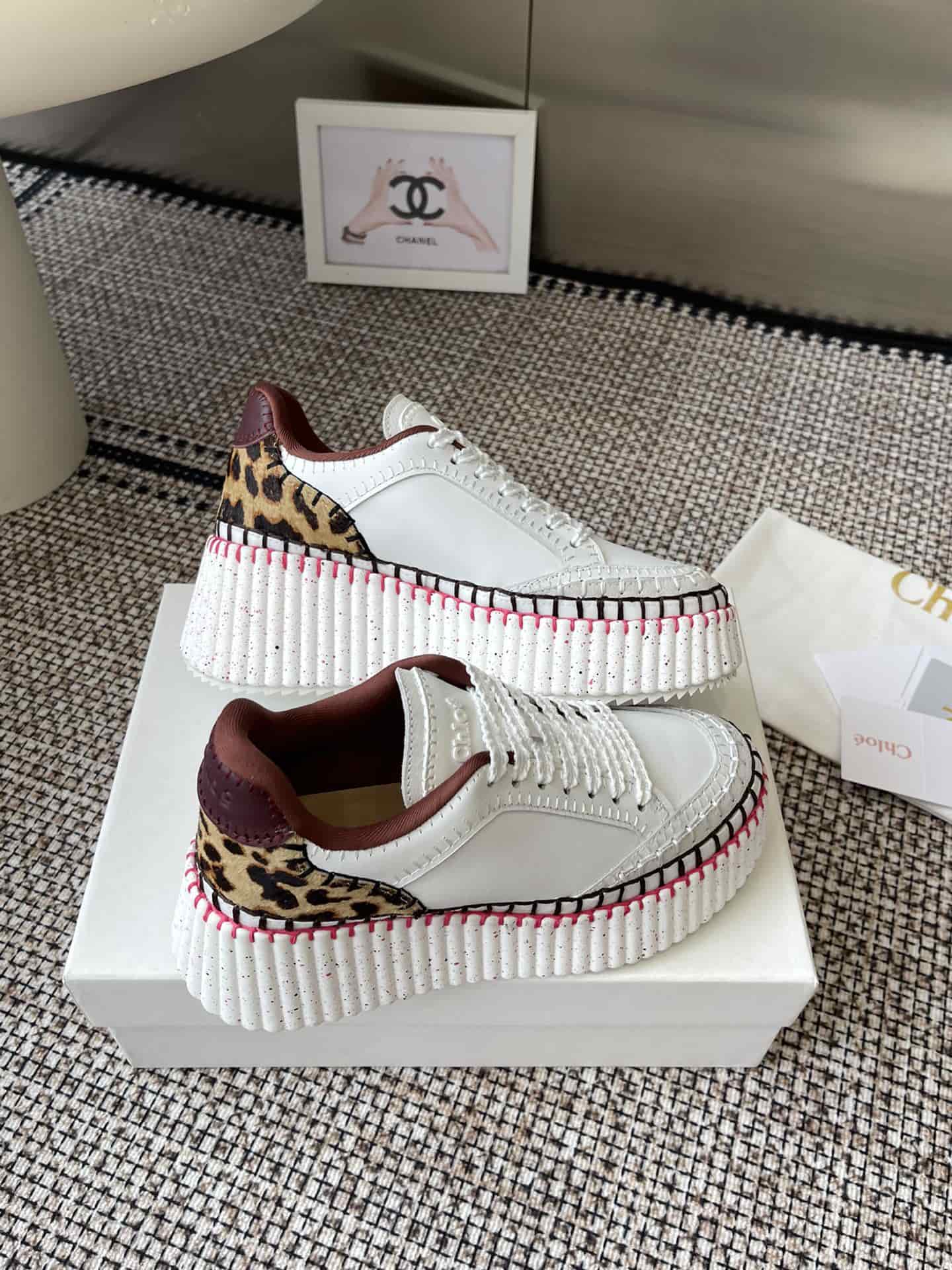 Chloe Nama Wedge Sneaker shoes Women