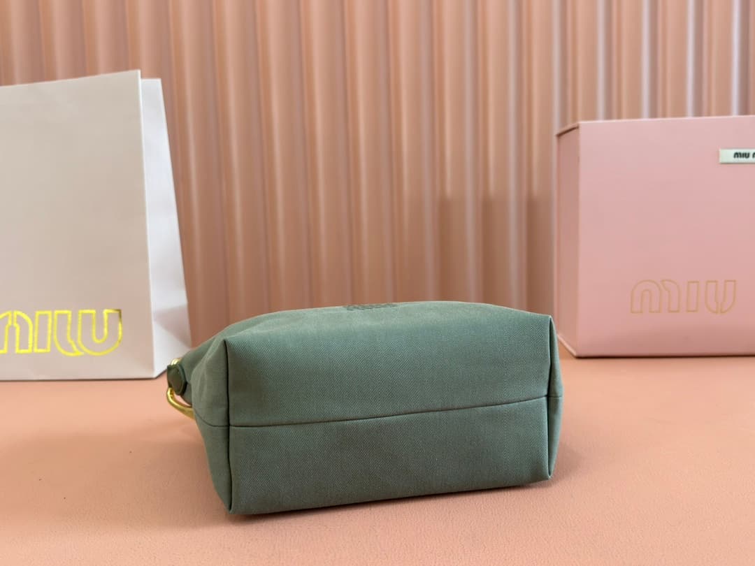 Miu Miu Gabardine pouch Green 5NE841 High