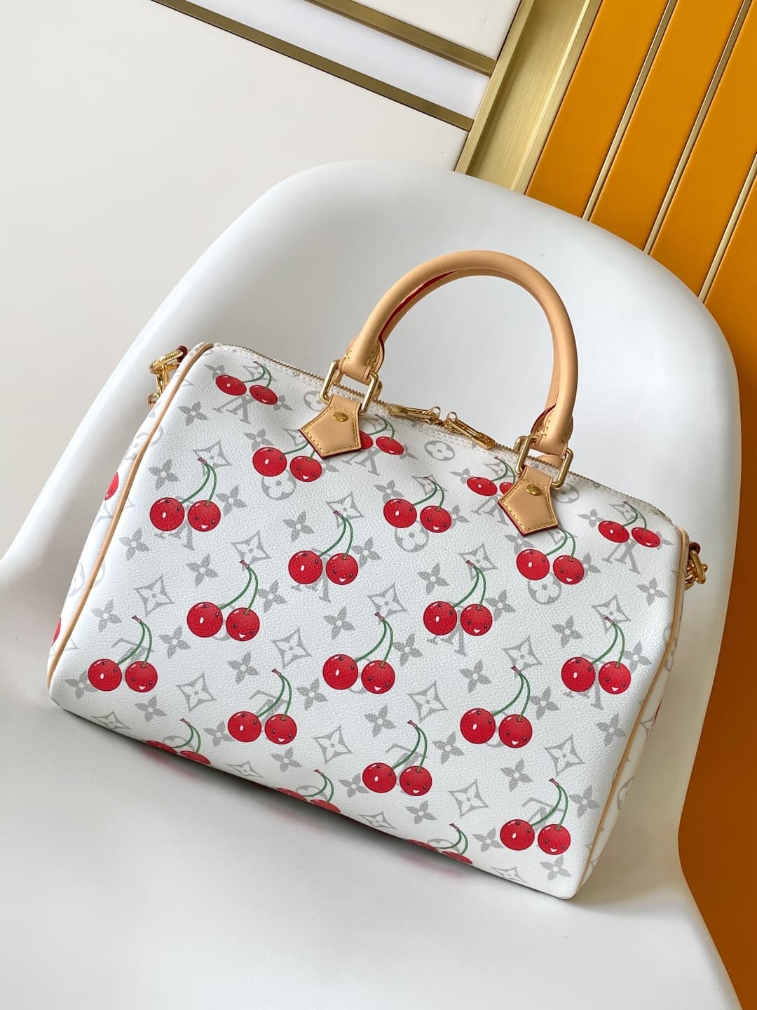 Louis Vuitton x Takashi Murakami Soft Speedy Bandoulière 30 Cherry Motif Monogram Canvas M14328 High