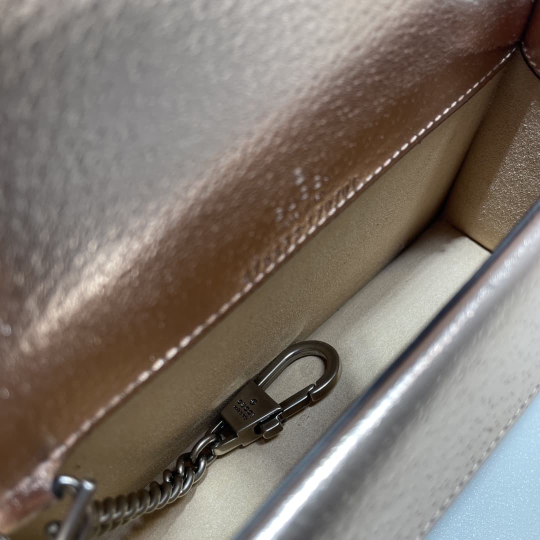 Dionysus super mini leather bag 476432 Champagne high