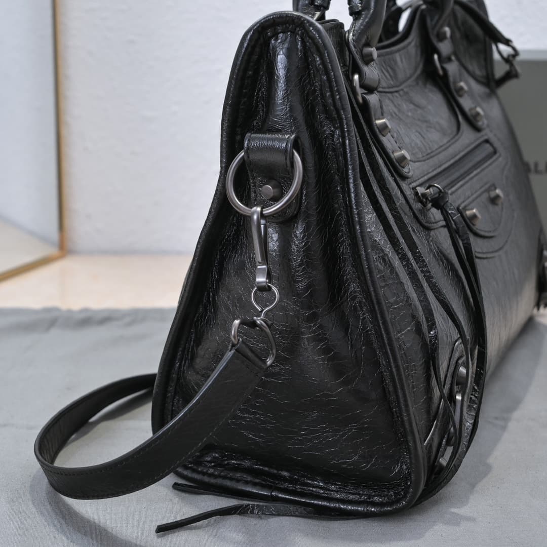 WOMEN'S LE CITY Medium Bag Black Metal Black High