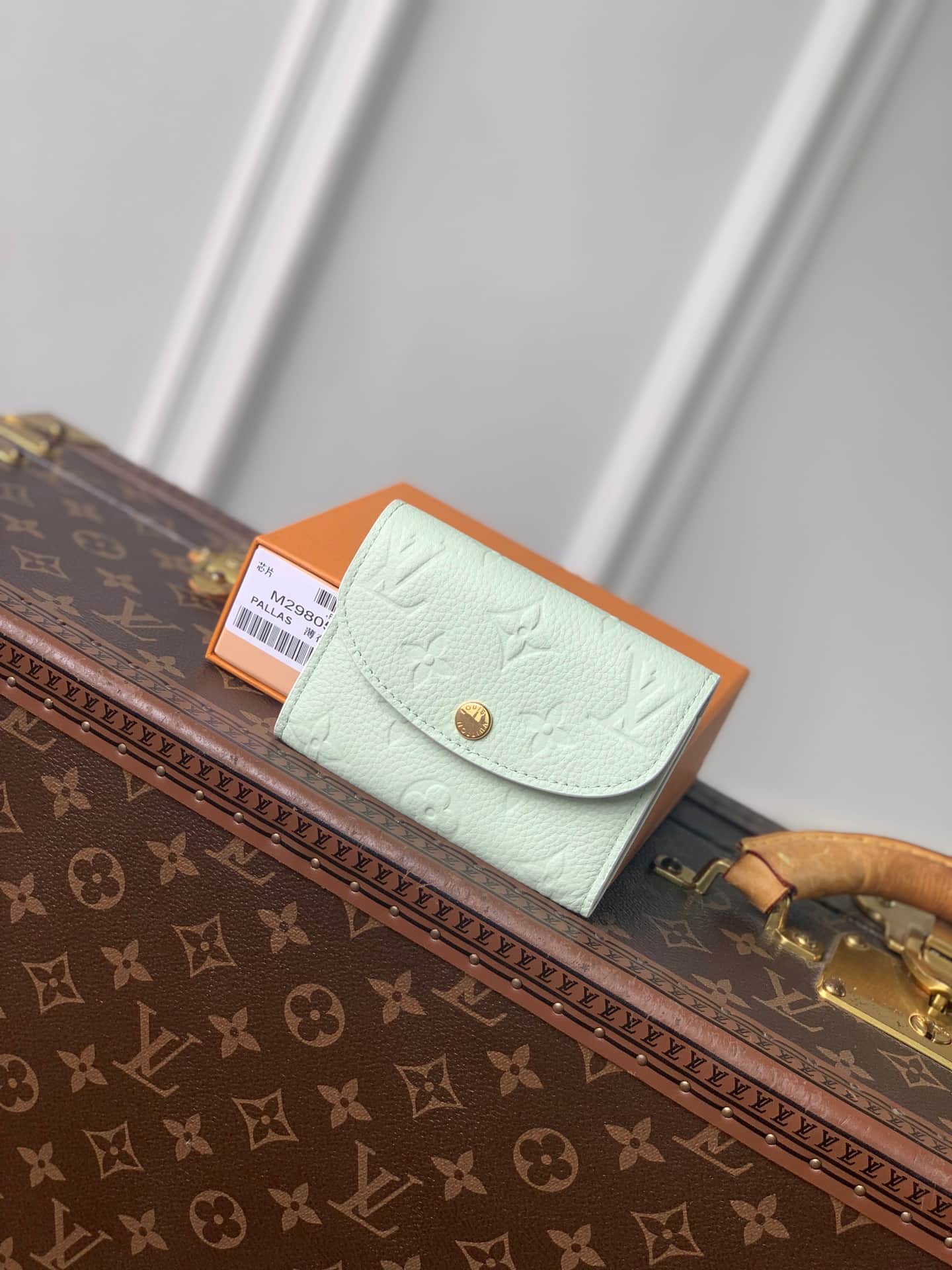 Louis Vuitton Rosalie Coin Purse Minty/Lily White Cowhide leather M29805 High