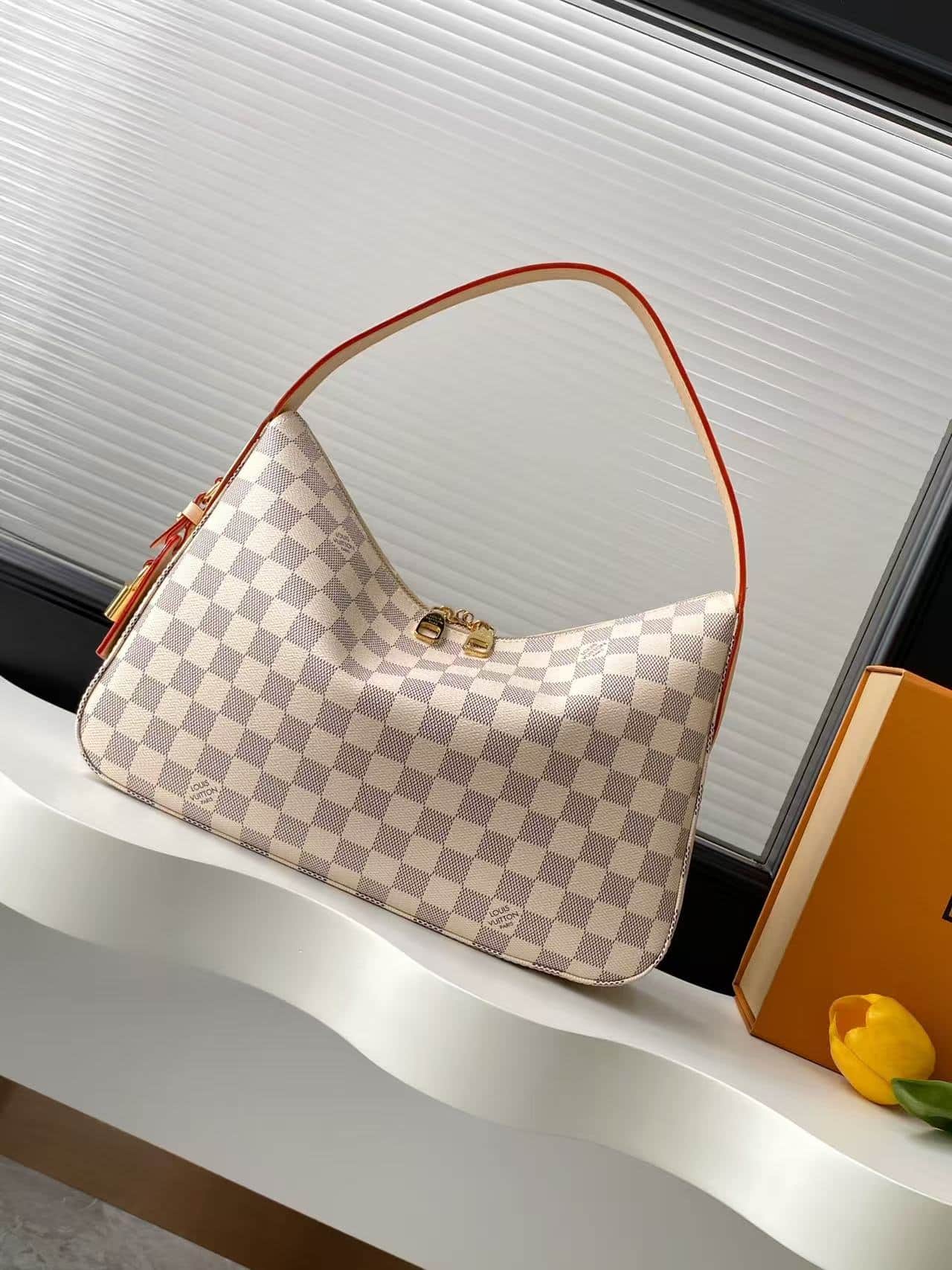 Louis Vuitton Slouchy PM Damier Azur Coated canvas N00116 High