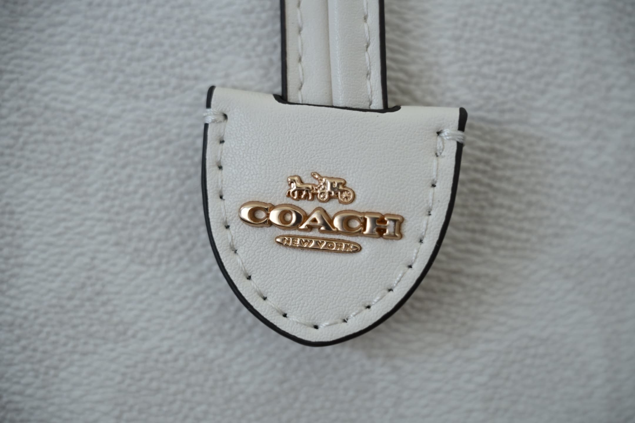 COACH Rowan Bucket Bag In White Signature Canvas High