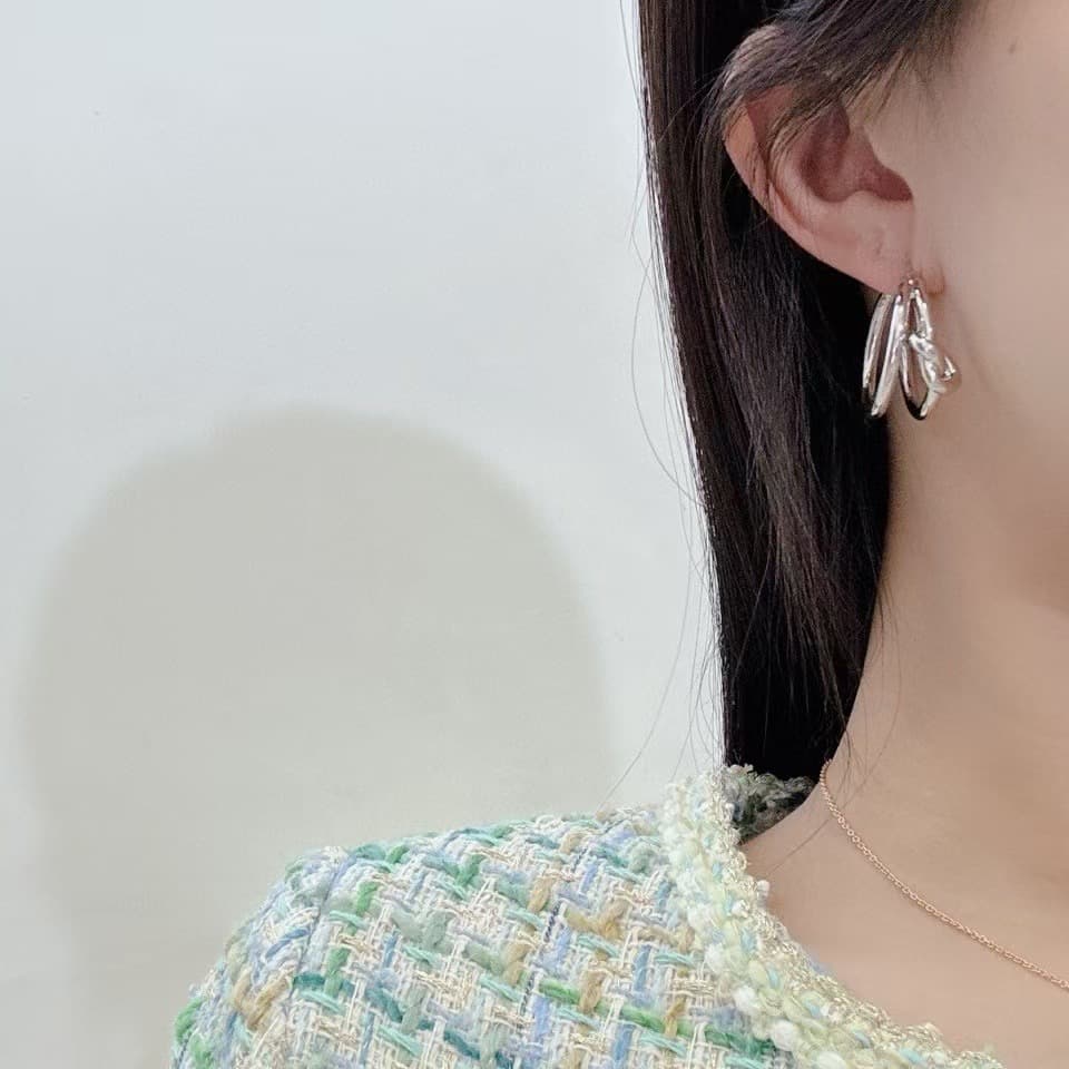 Celine Knot Double Hoops High