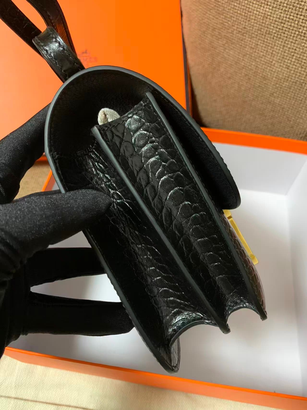 Hermes Constance 24cm Crocodile Leather Bag WAX High Customizing Style